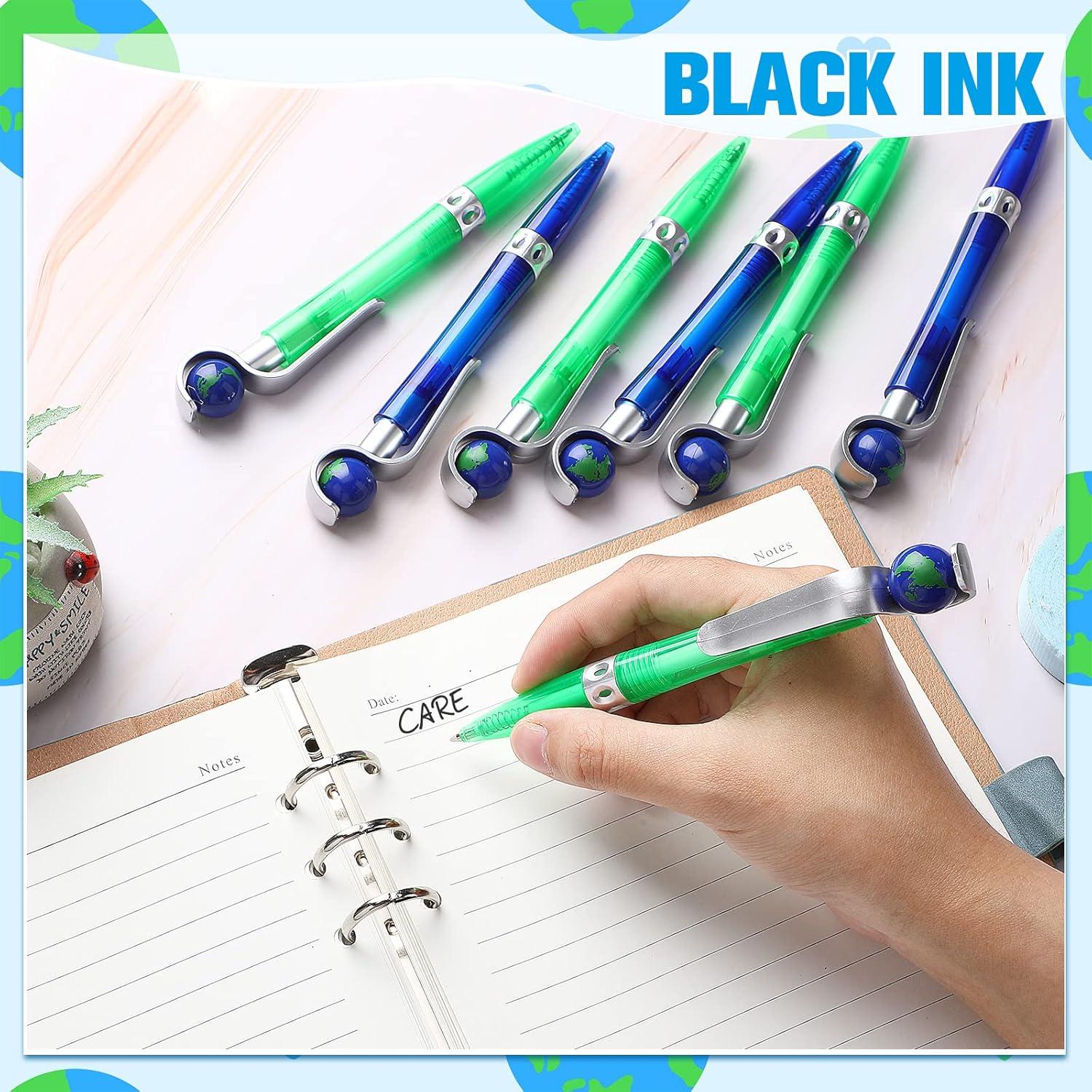 Bolígrafos Retráctiles Teling Globo 20 Pcs Tinta Negra 1 mm