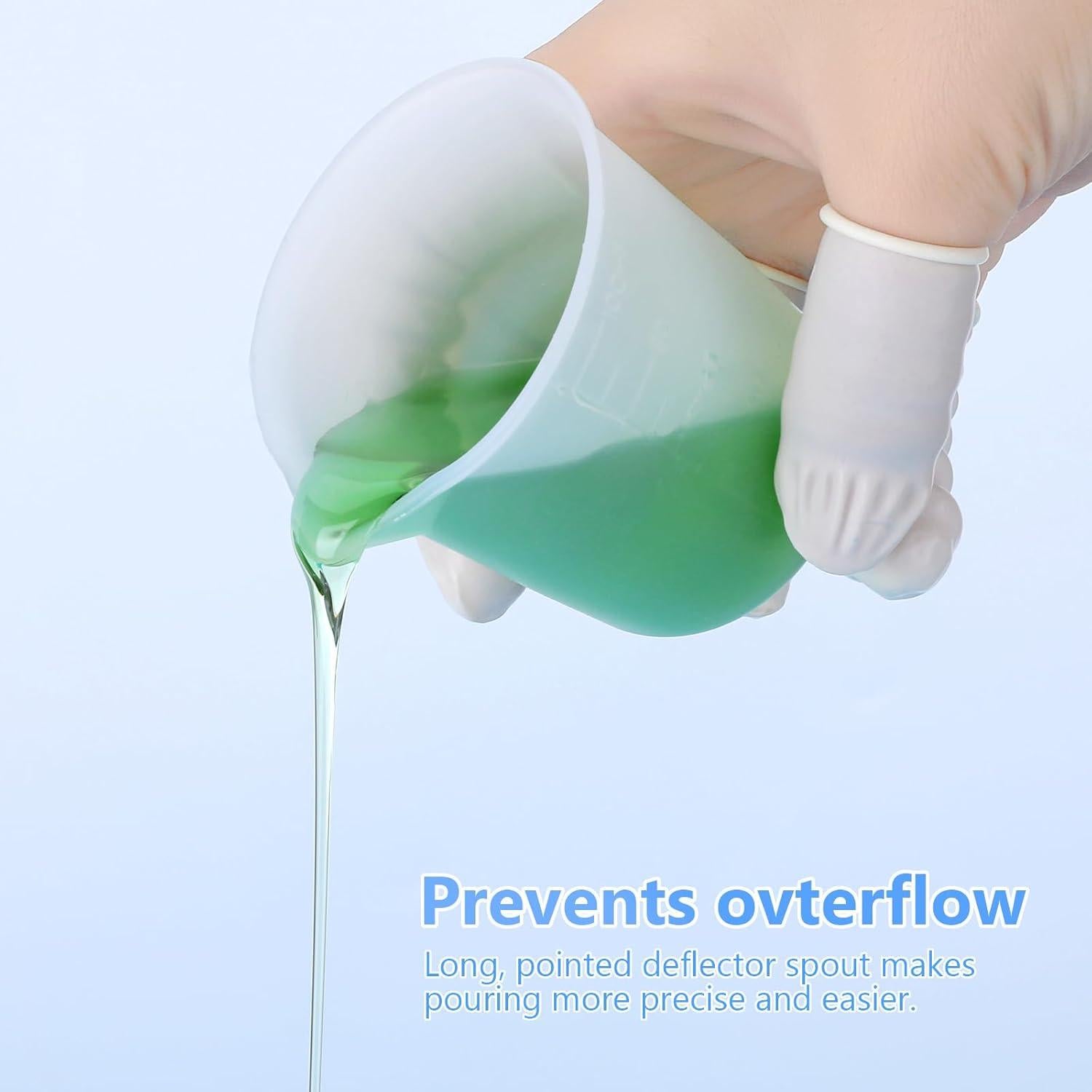 KISREL Kit de Tazas de Medición de Silicona para Resina 1L 250ml 100ml