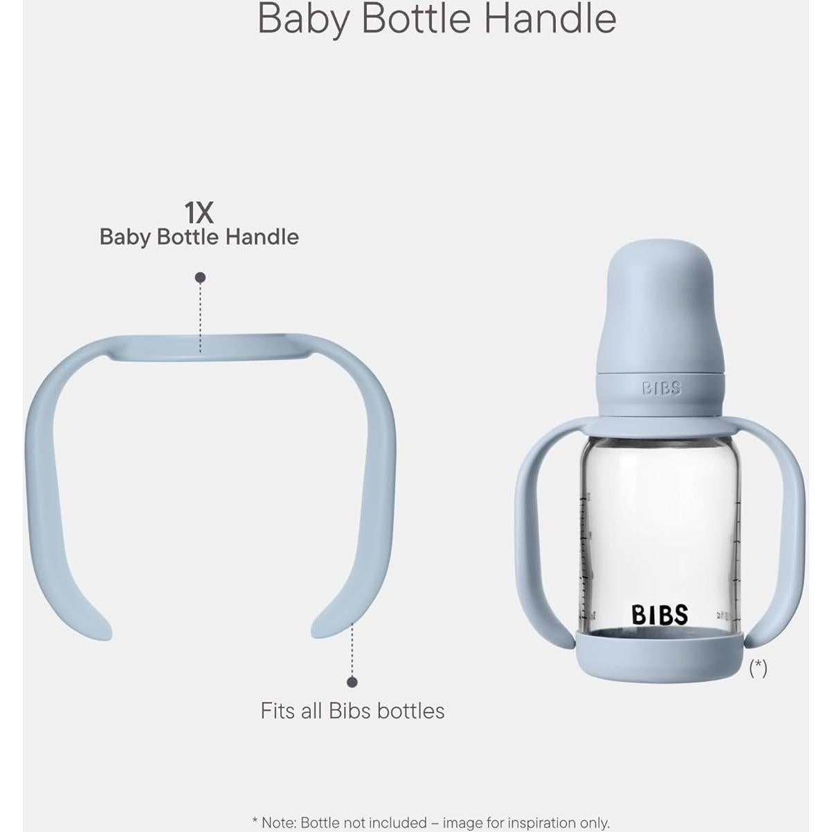 Mango de Biberón BIBS Azul Bebé | Antideslizante y Ergonómico