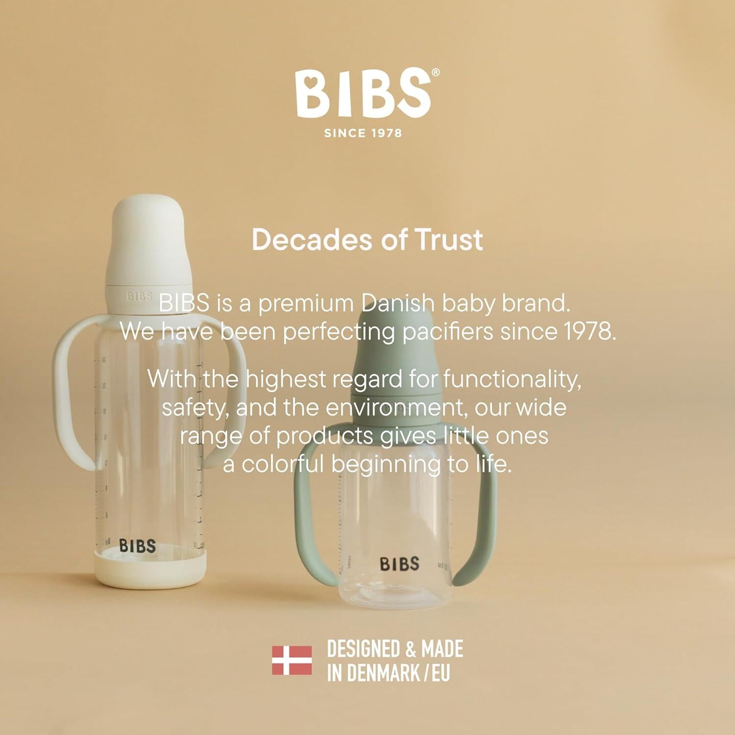 Mango de Biberón BIBS Azul Bebé | Antideslizante y Ergonómico