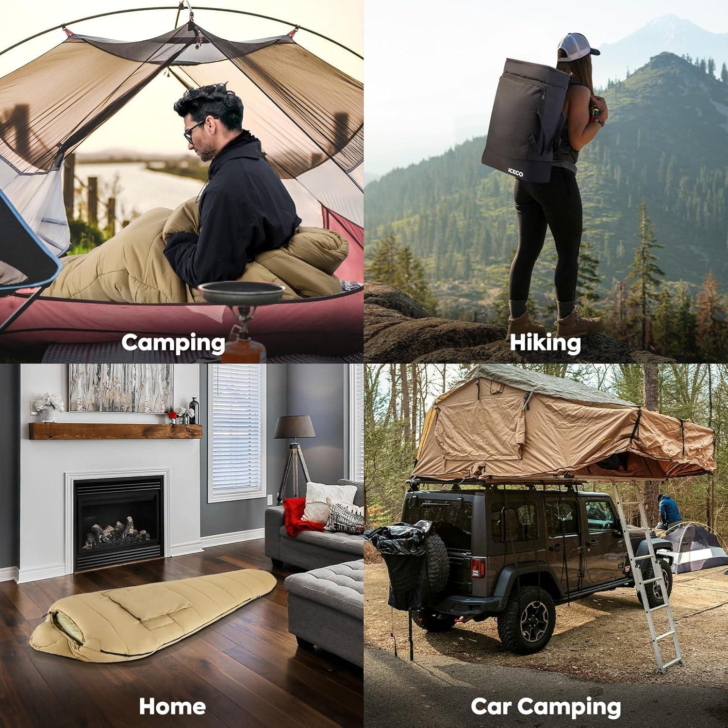 Saco de Dormir Momia ICECO MSB215K 0°C para Adultos