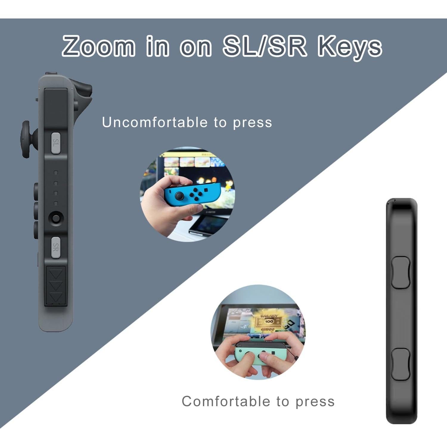 Correa de Muñeca Lonxmovs para Joycon Switch - 2 Pack Negro