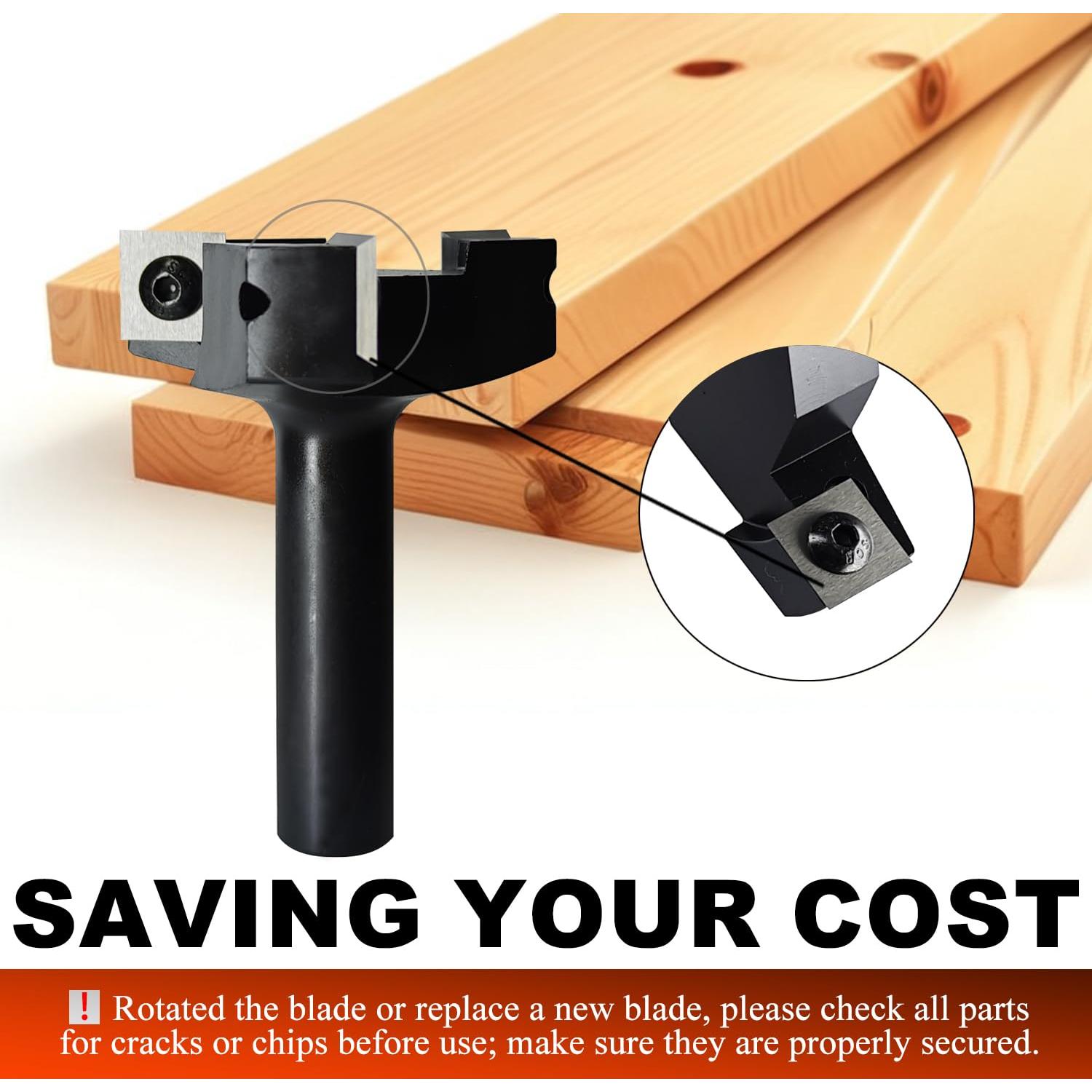 Fresa de Superficie CNC HIIZUG 1/2" Eje 50.8mm Diámetro 3 Flautas