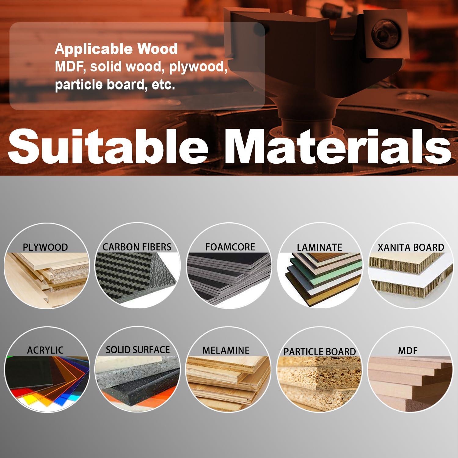 Fresa de Superficie CNC HIIZUG 1/2" Eje 50.8mm Diámetro 3 Flautas