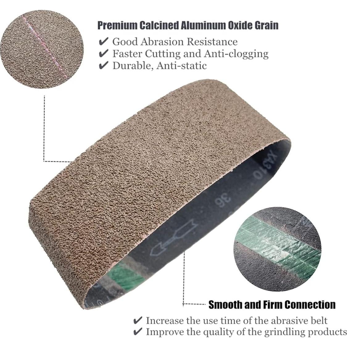 Cintas de Lijado 3x46 cm Taokyid 36 Granos Paquete de 10