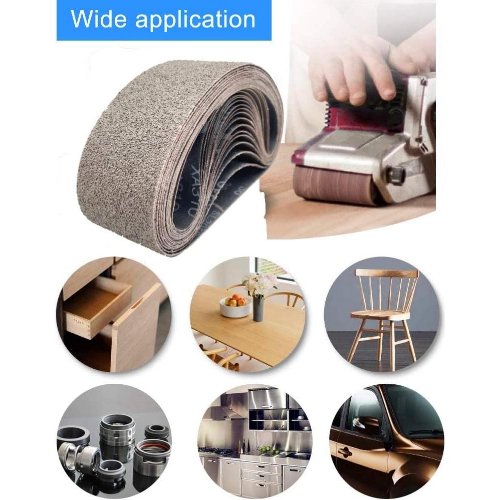 Cintas de Lijado 3x46 cm Taokyid 36 Granos Paquete de 10