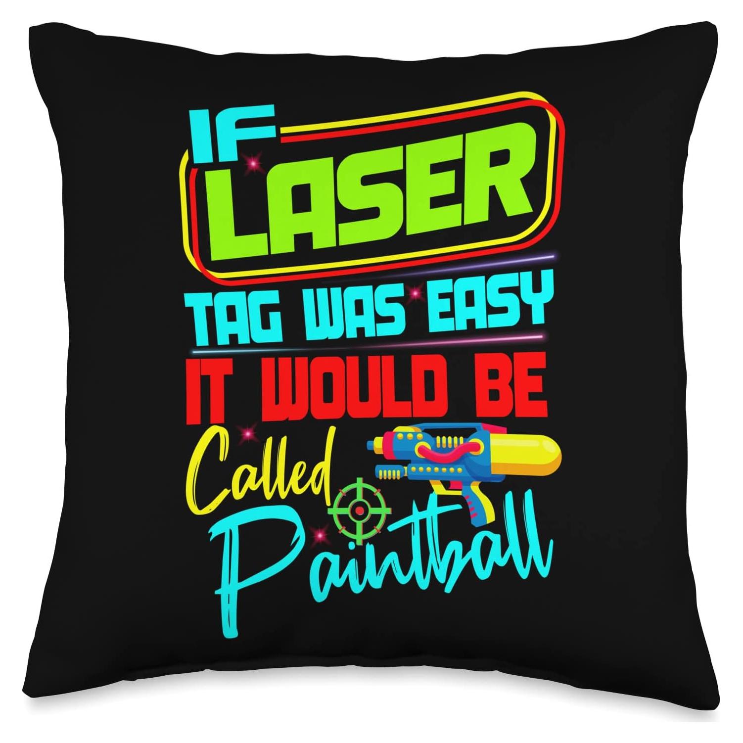 Cojín Lazer Tag Colección Divertidos 40x40 cm Multicolor