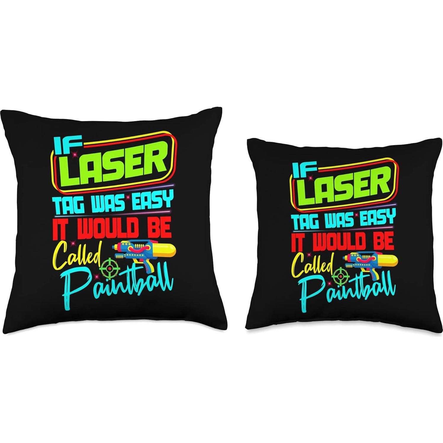 Cojín Lazer Tag Colección Divertidos 40x40 cm Multicolor