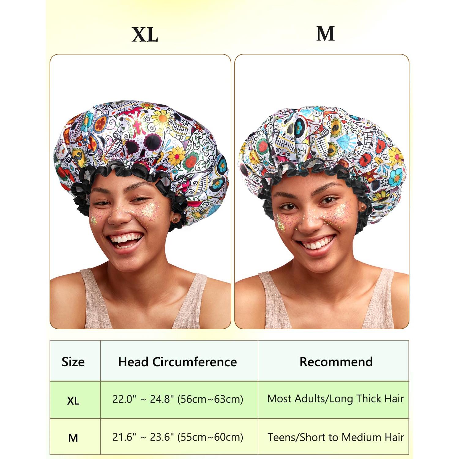 Gorro de Ducha Mikimini Extra Grande Impermeable para Mujeres