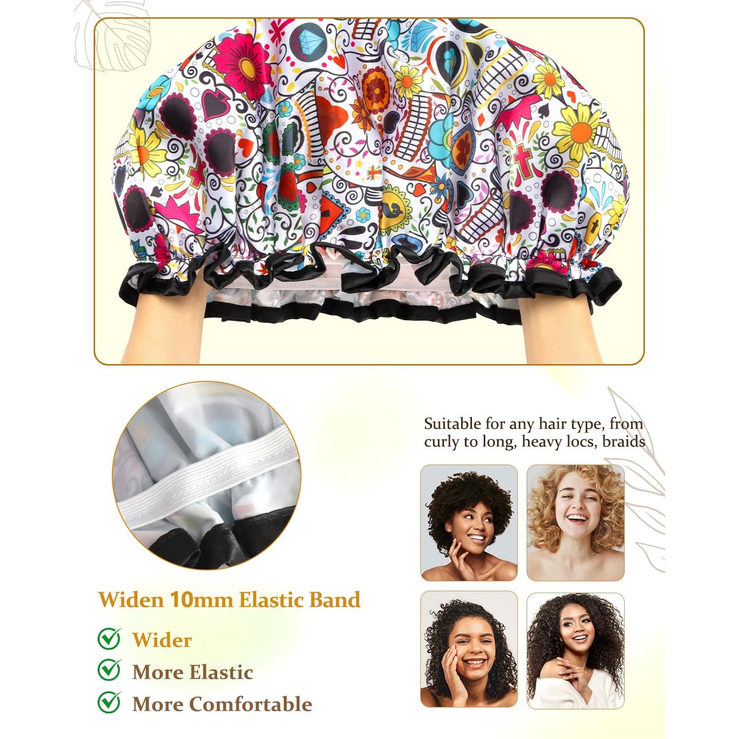 Gorro de Ducha Mikimini Extra Grande Impermeable para Mujeres