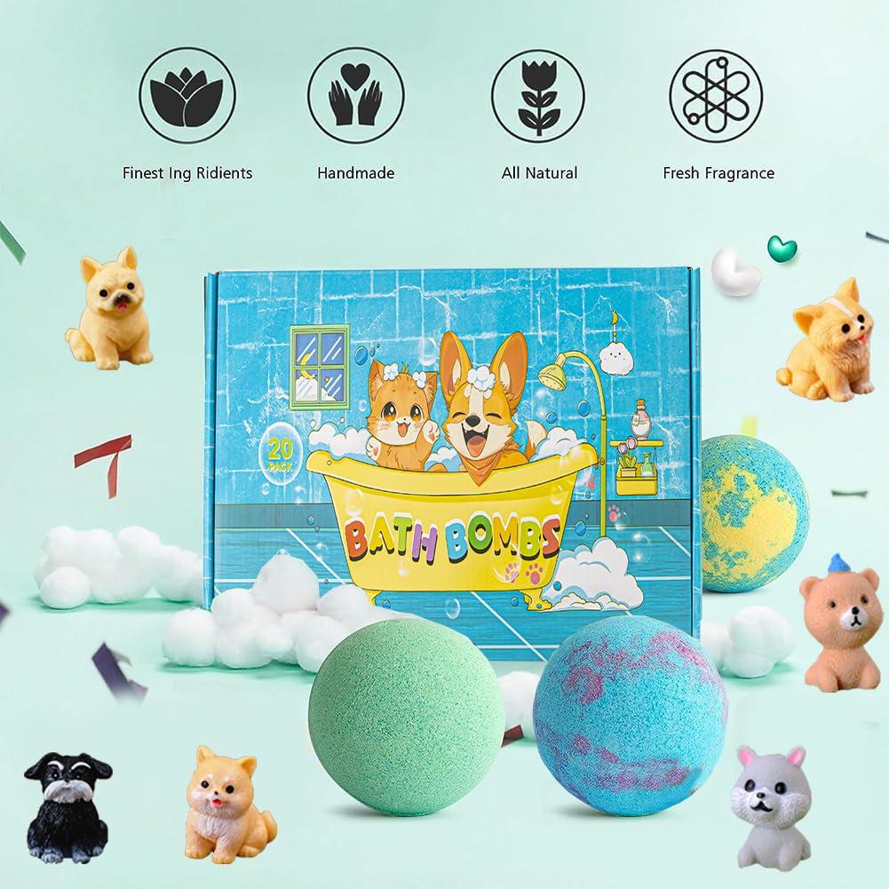 Bombas de Baño Kottke para Niños - 20 Aromas y Sorpresas