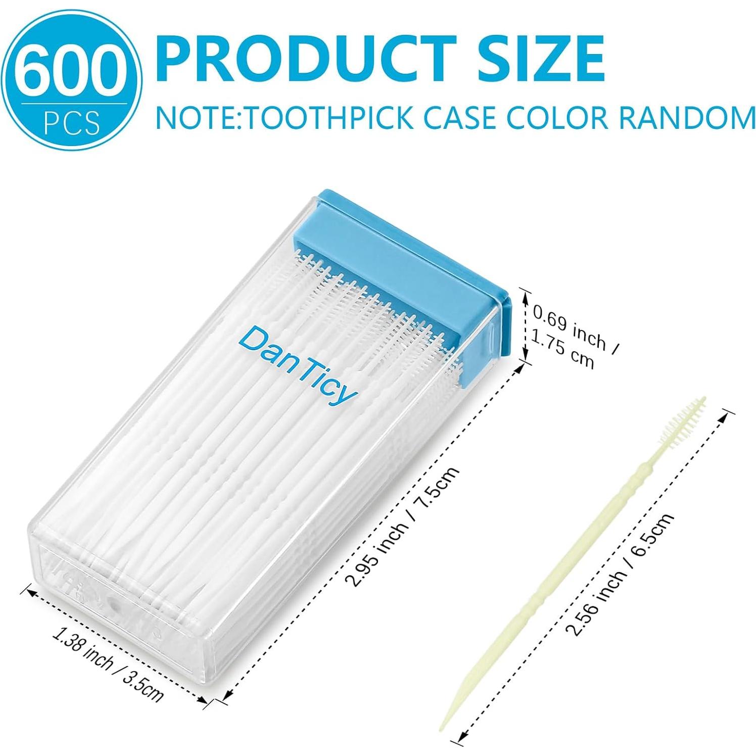 Palillos Interdentales DanTicy Coco 600PCS - Hilo Dental Suave