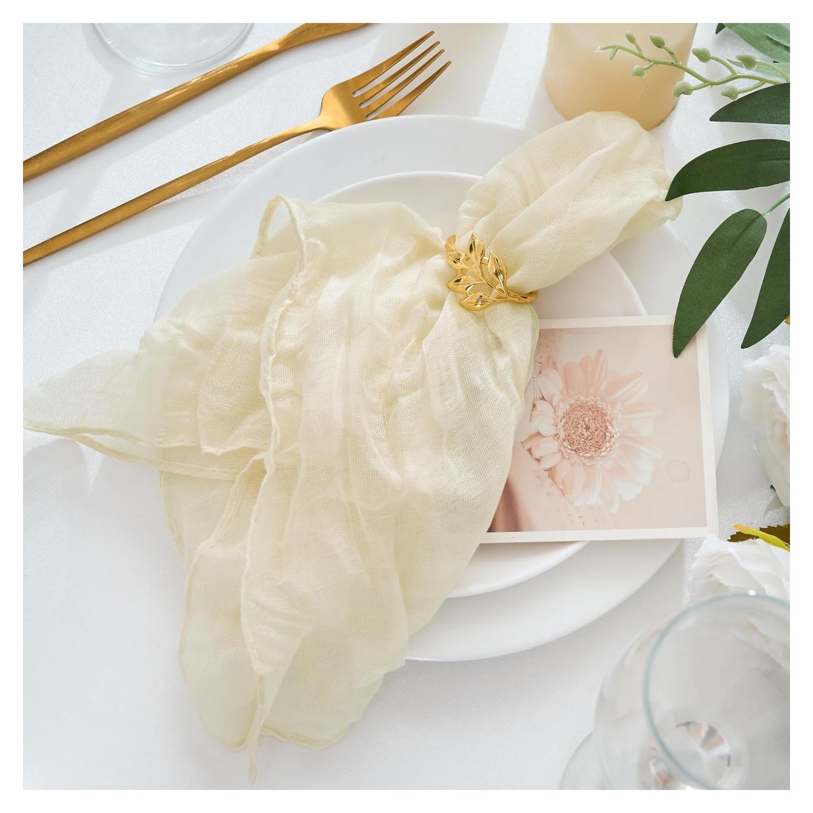 Paquete de 12 Servilletas de Gasa Beige 50.8cm Xiomot