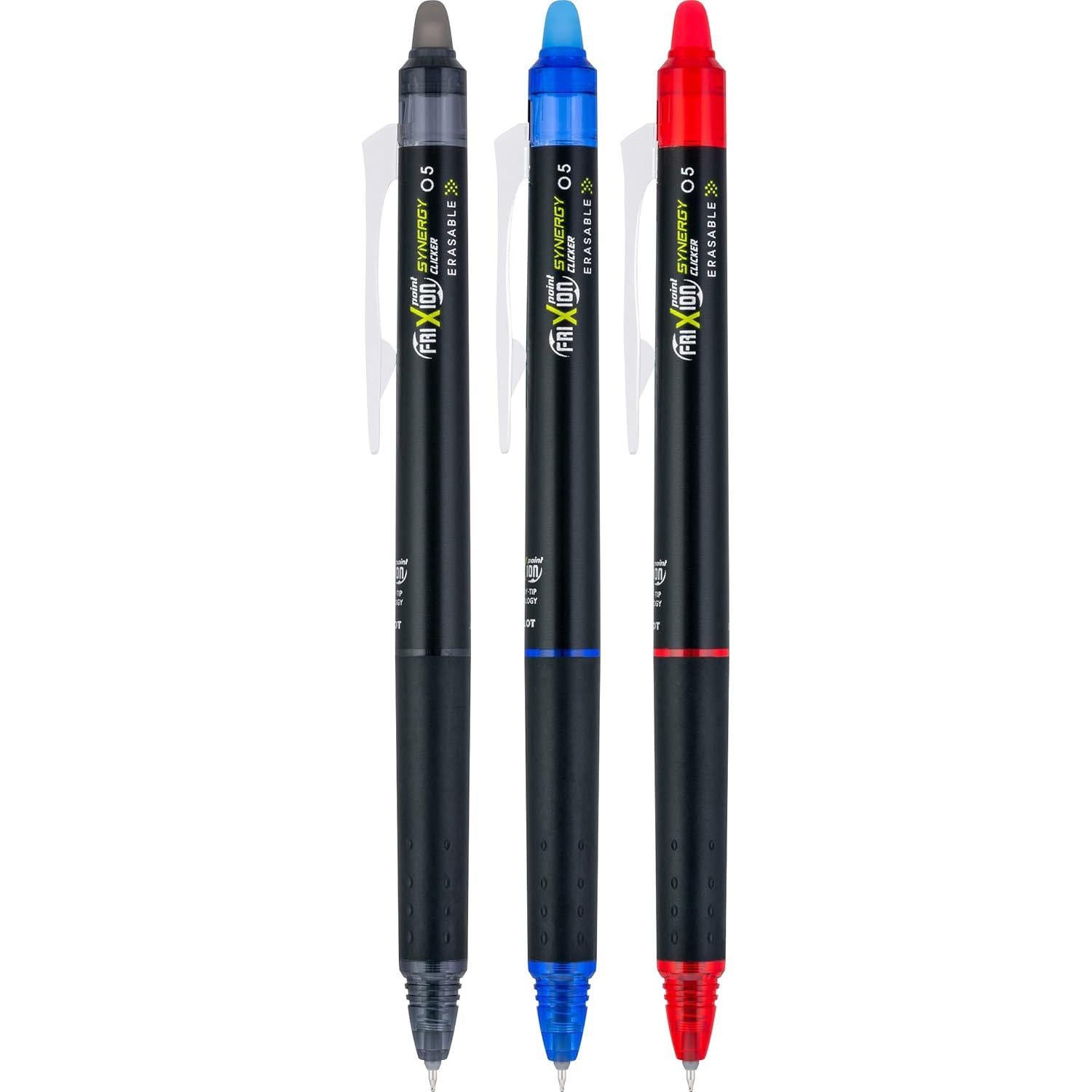 Bolígrafos Borrables Pilot FriXion Synergy 0.5 mm - Paquete de 3