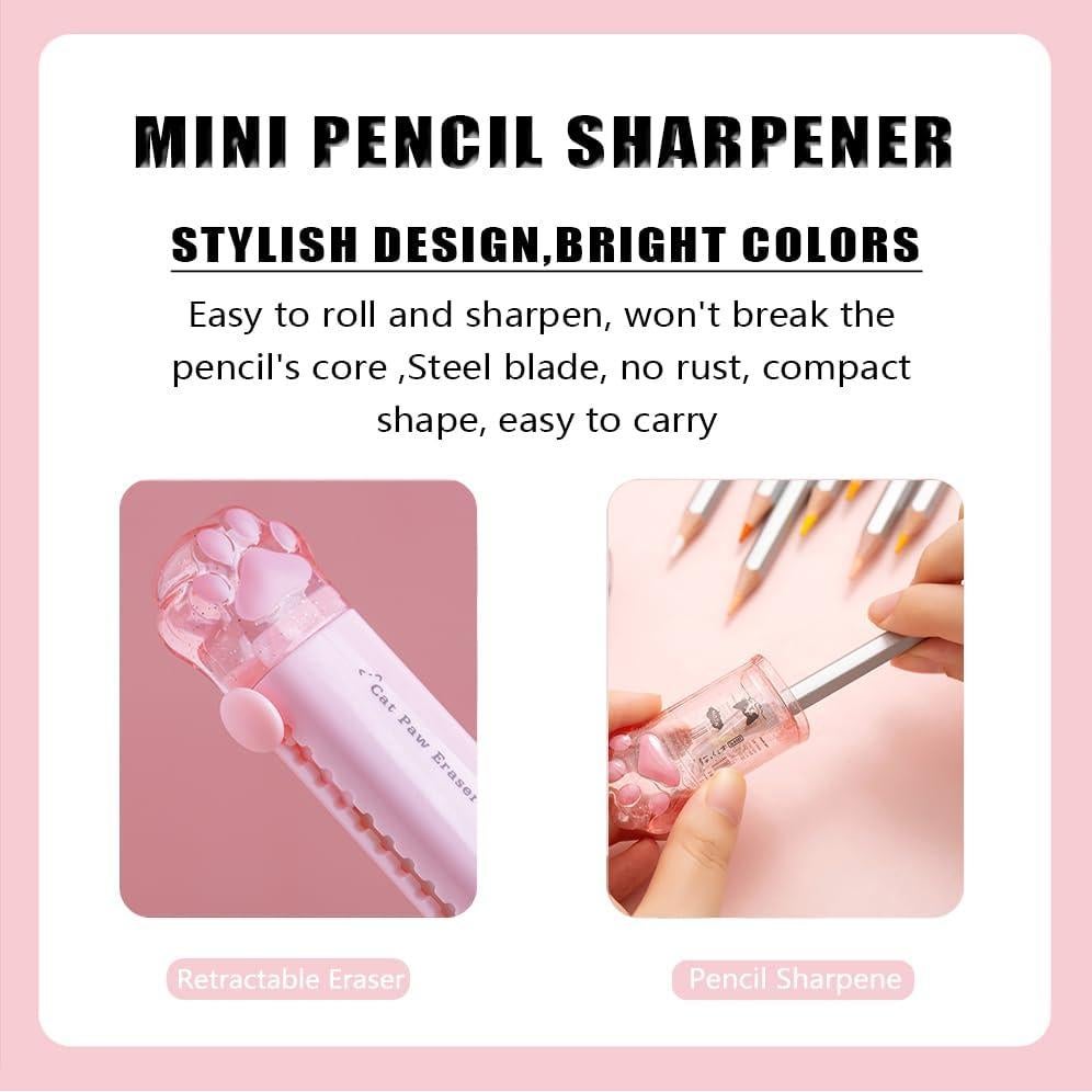 Conjunto de Papelería Kawaii Daphilly Rosa - 8 Piezas