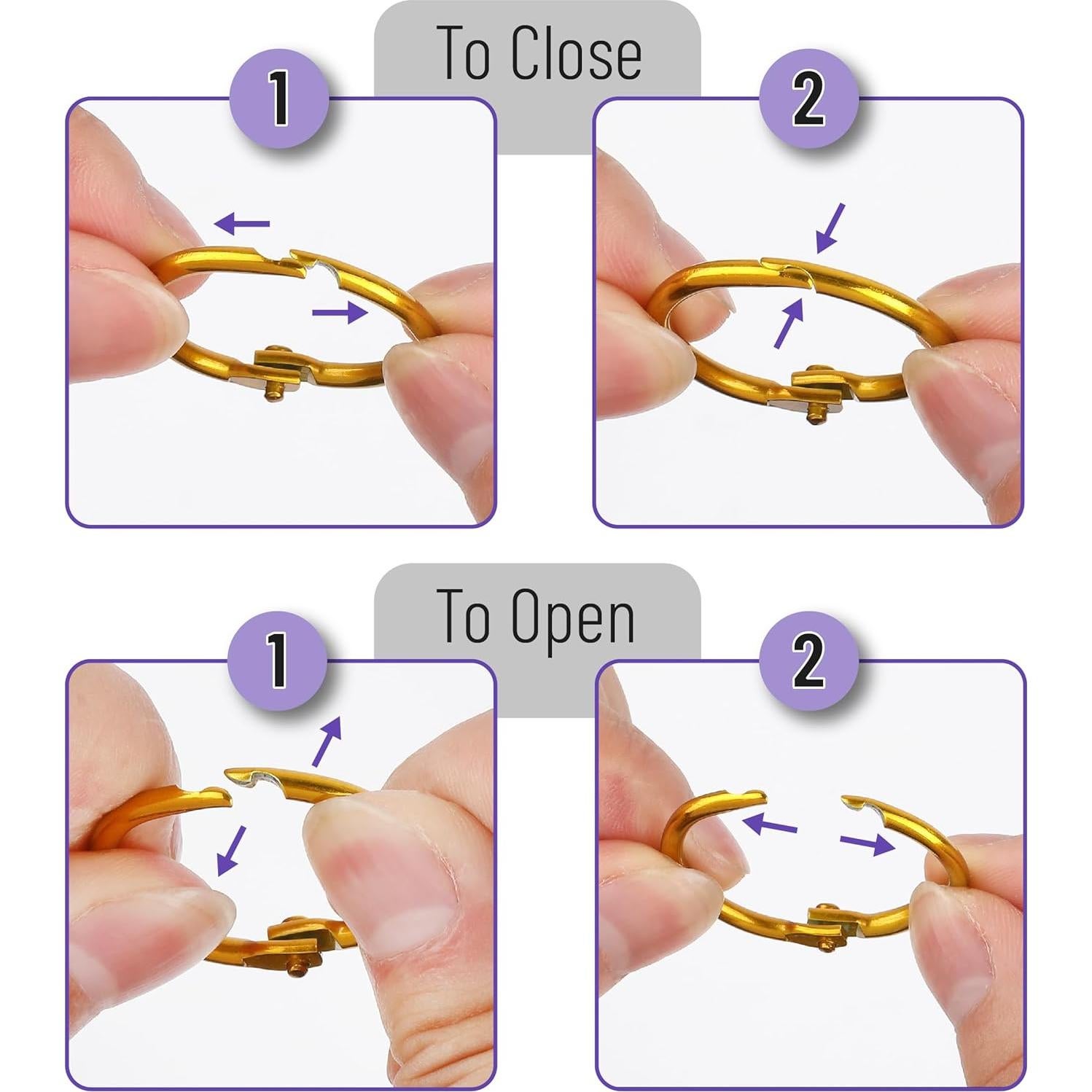 Anillos de carpeta suelta Mr. Pen 72 unidades 2.54 cm colores