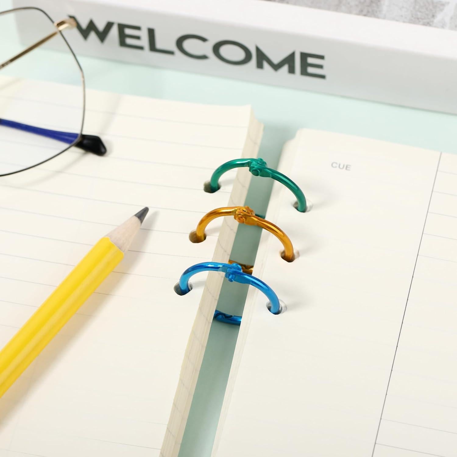 Anillos de carpeta suelta Mr. Pen 72 unidades 2.54 cm colores