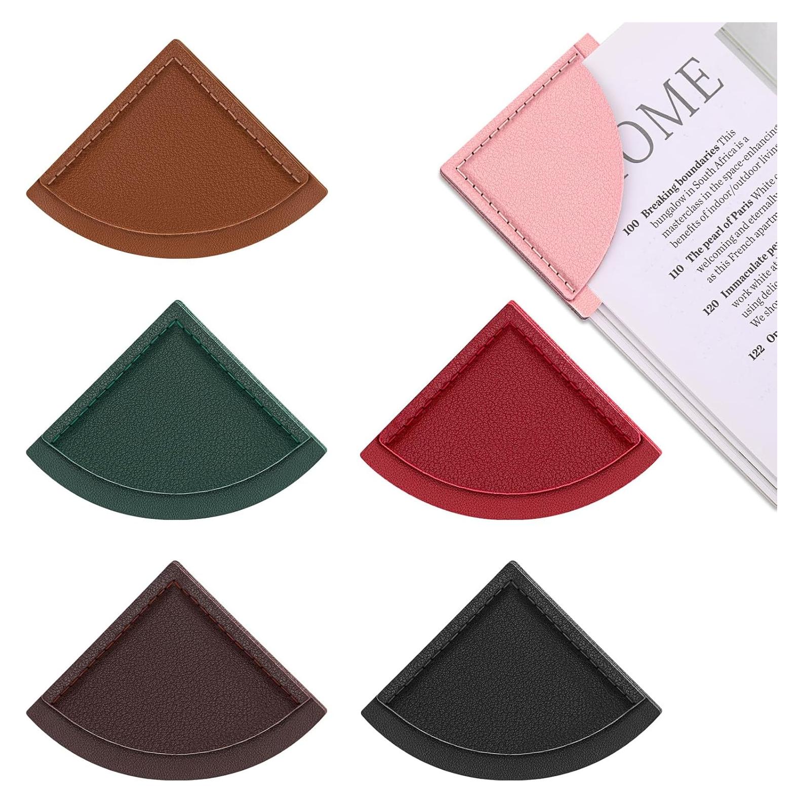 Marcadores de Libros de Cuero Kdafio - 6 Pcs Abanico Personalizables