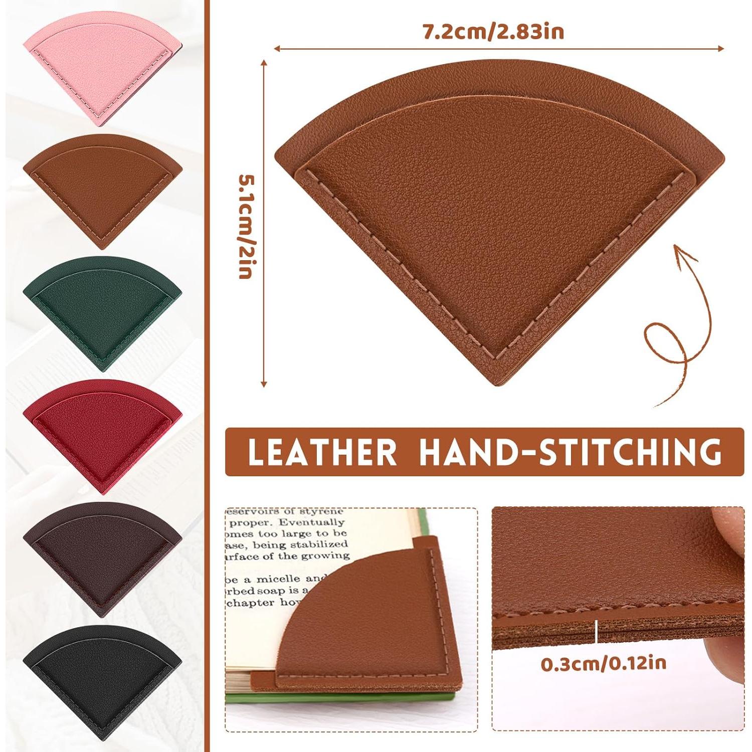 Marcadores de Libros de Cuero Kdafio - 6 Pcs Abanico Personalizables