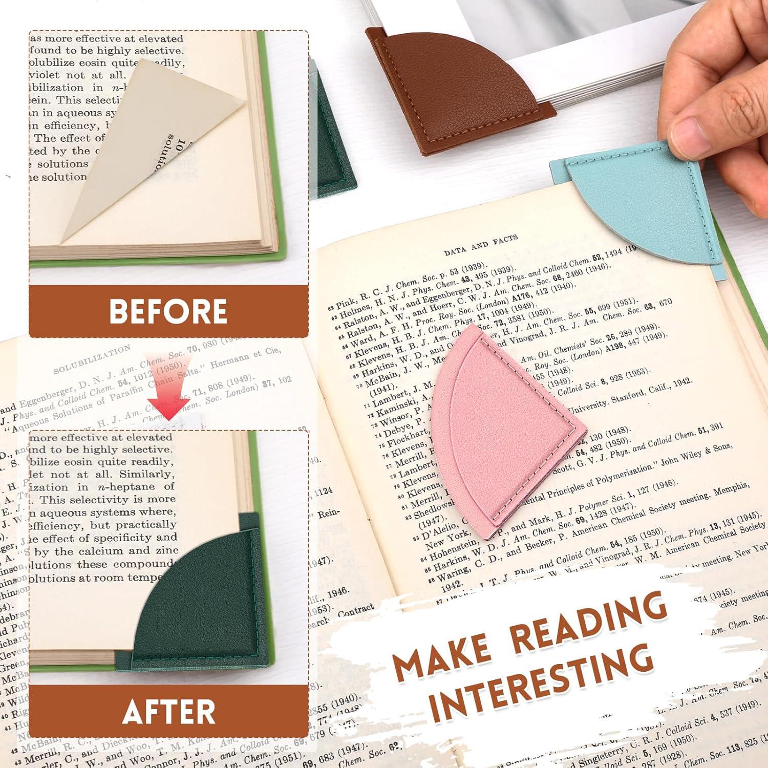 Marcadores de Libros de Cuero Kdafio - 6 Pcs Abanico Personalizables