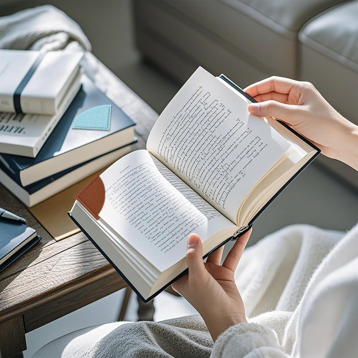 Marcadores de Libros de Cuero Kdafio - 6 Pcs Abanico Personalizables