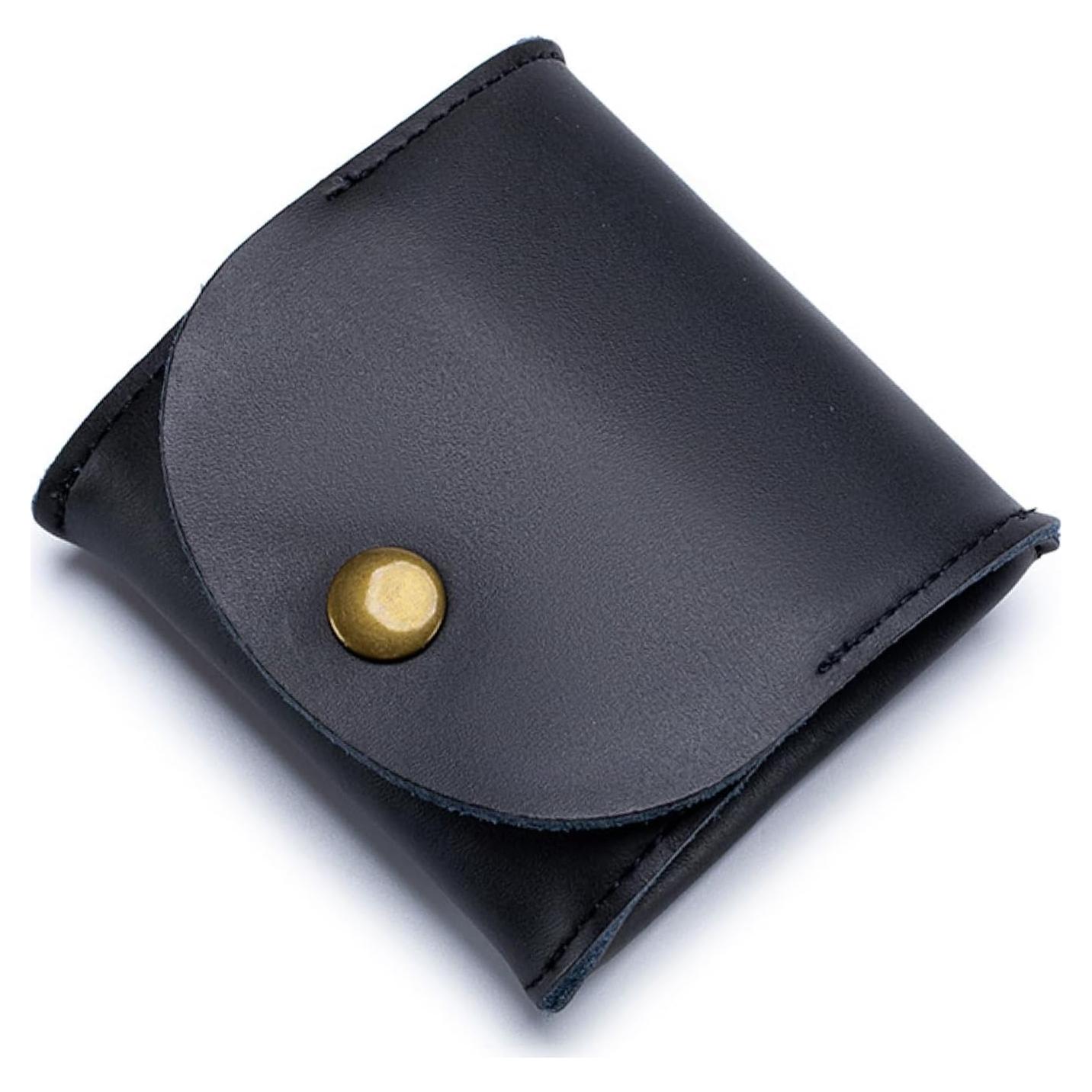 Monedero de Cuero Rústico Hecho a Mano - Compacto y Ligero