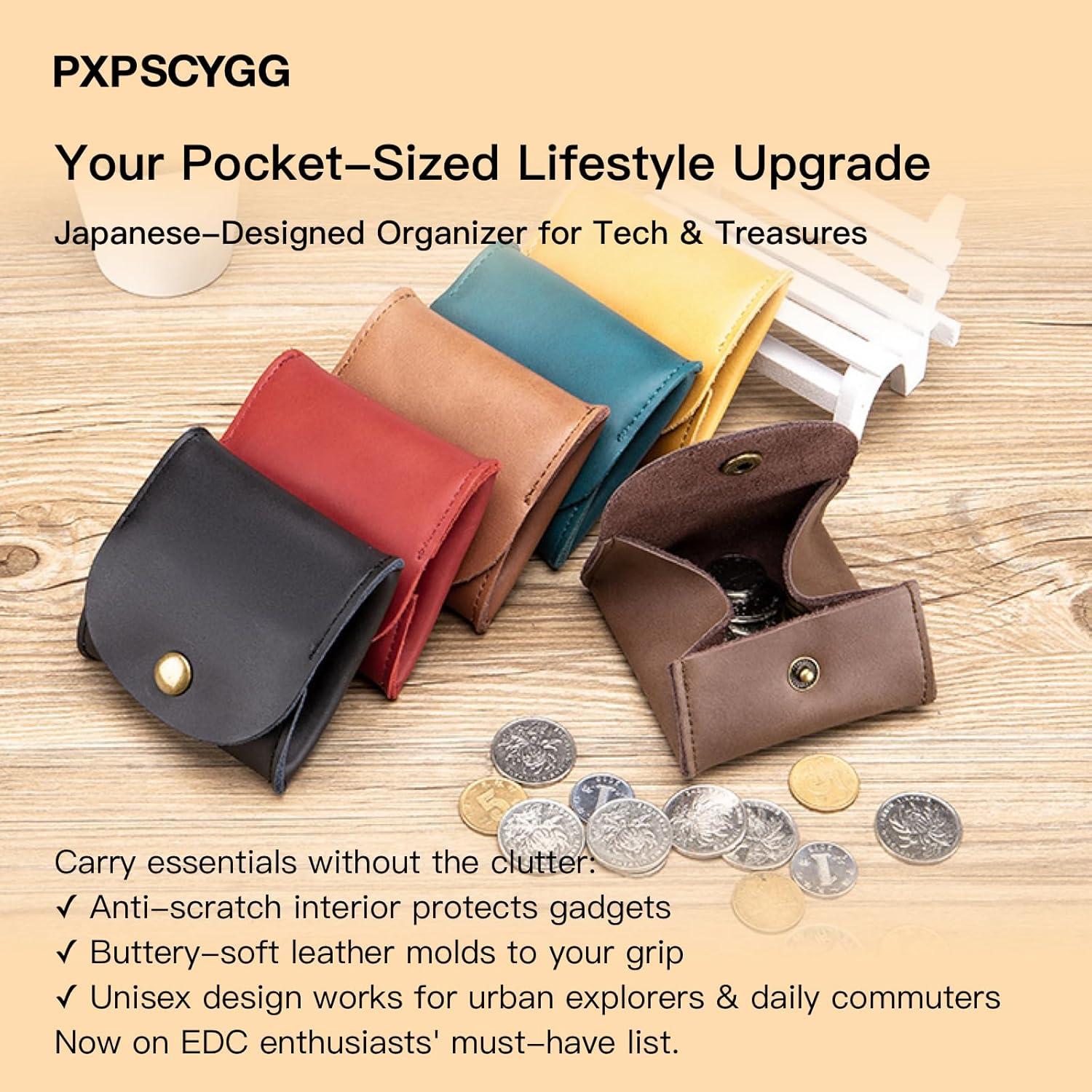 Monedero de Cuero Rústico Hecho a Mano - Compacto y Ligero