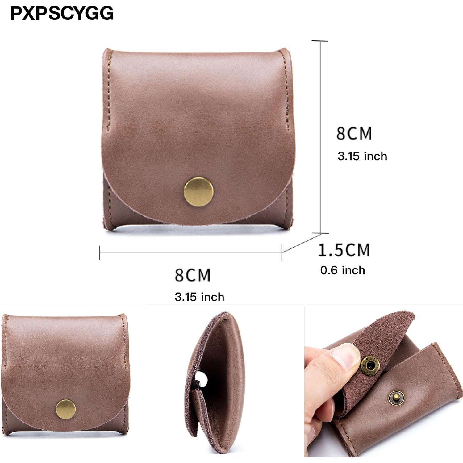 Monedero de Cuero Rústico Hecho a Mano - Compacto y Ligero