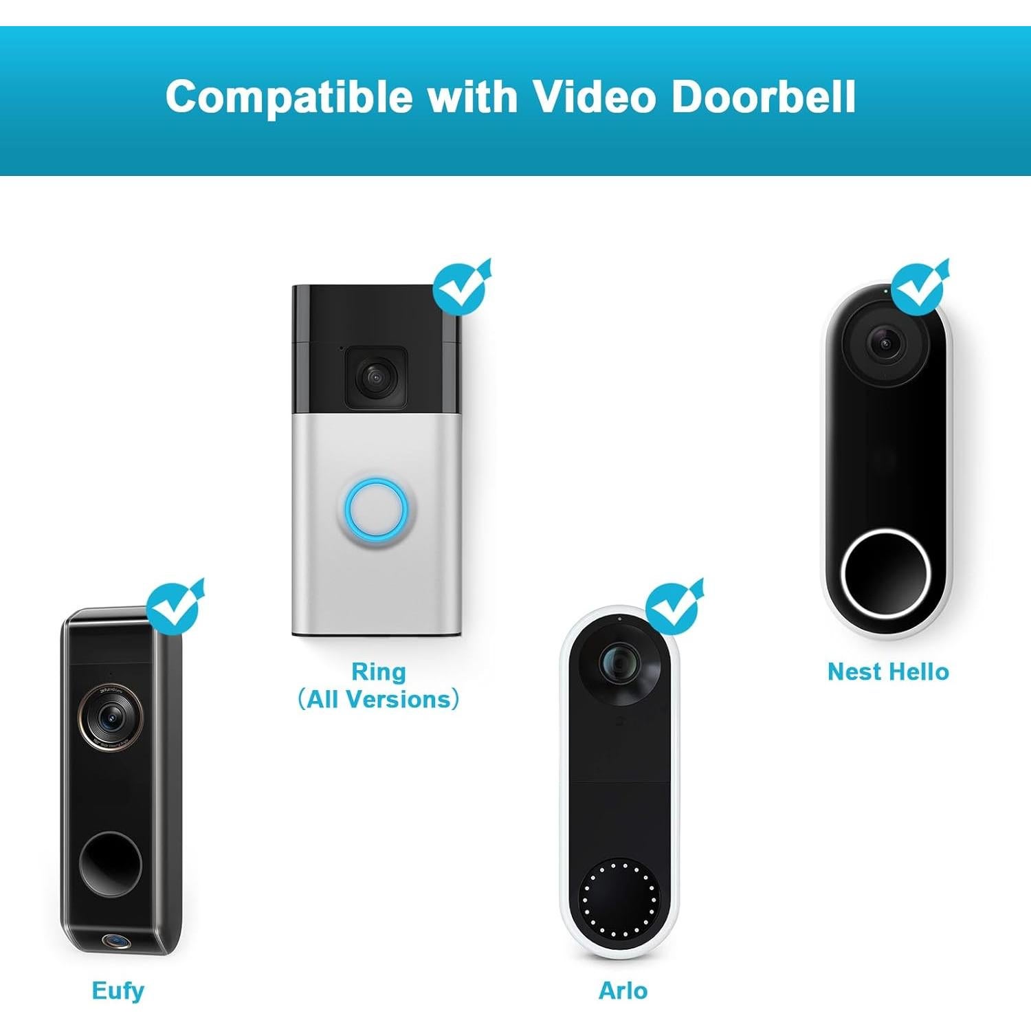 Transformador de Timbre 24V Cwowhihui con Cable de 5m Negro