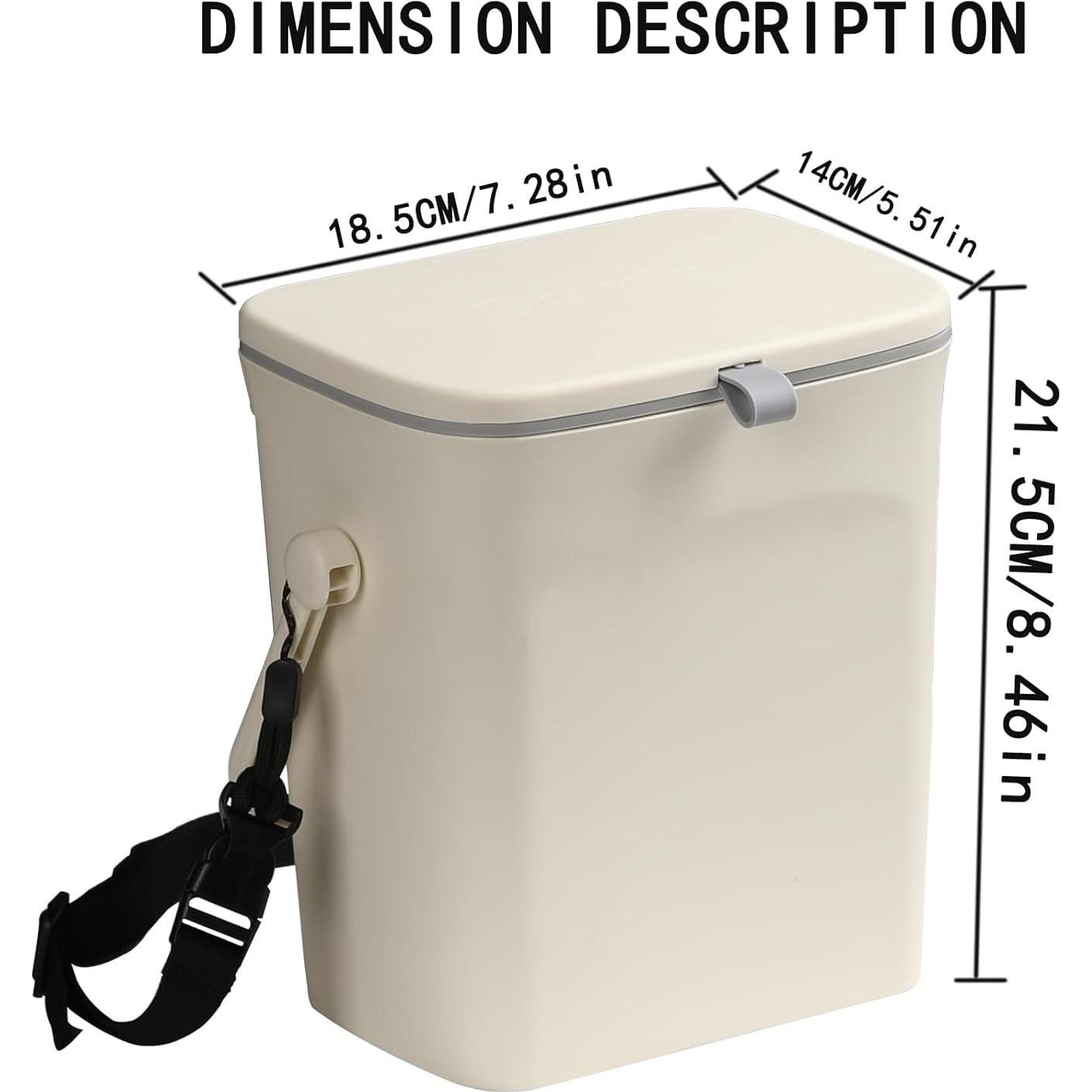 Basurero de coche Yicheyiyou a prueba de fugas 3.7L Blanco