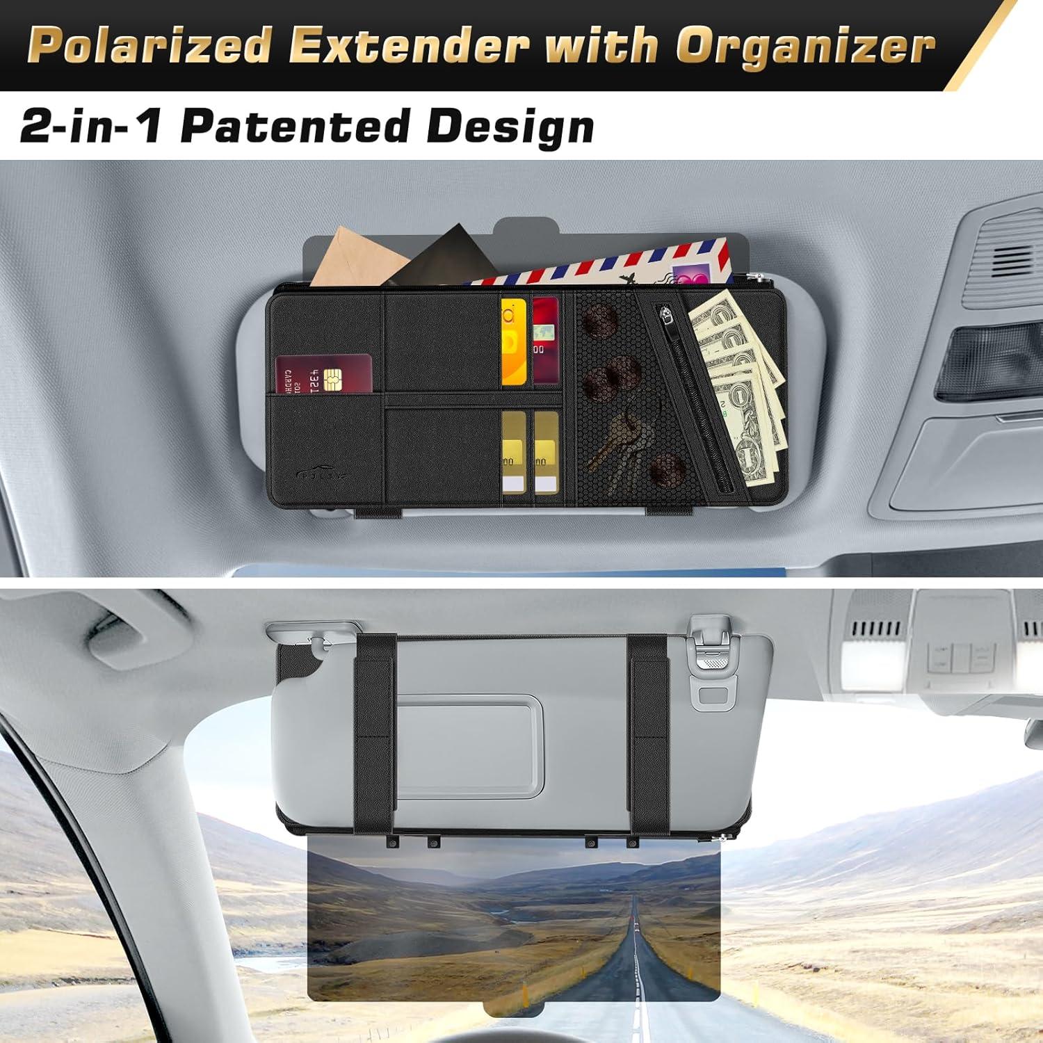 Extensor de Visera Solar Polarizada PJLJY con Organizador