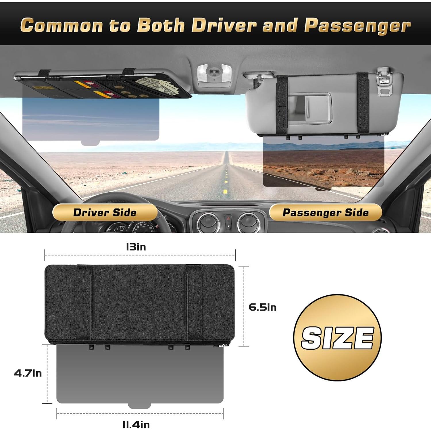 Extensor de Visera Solar Polarizada PJLJY con Organizador
