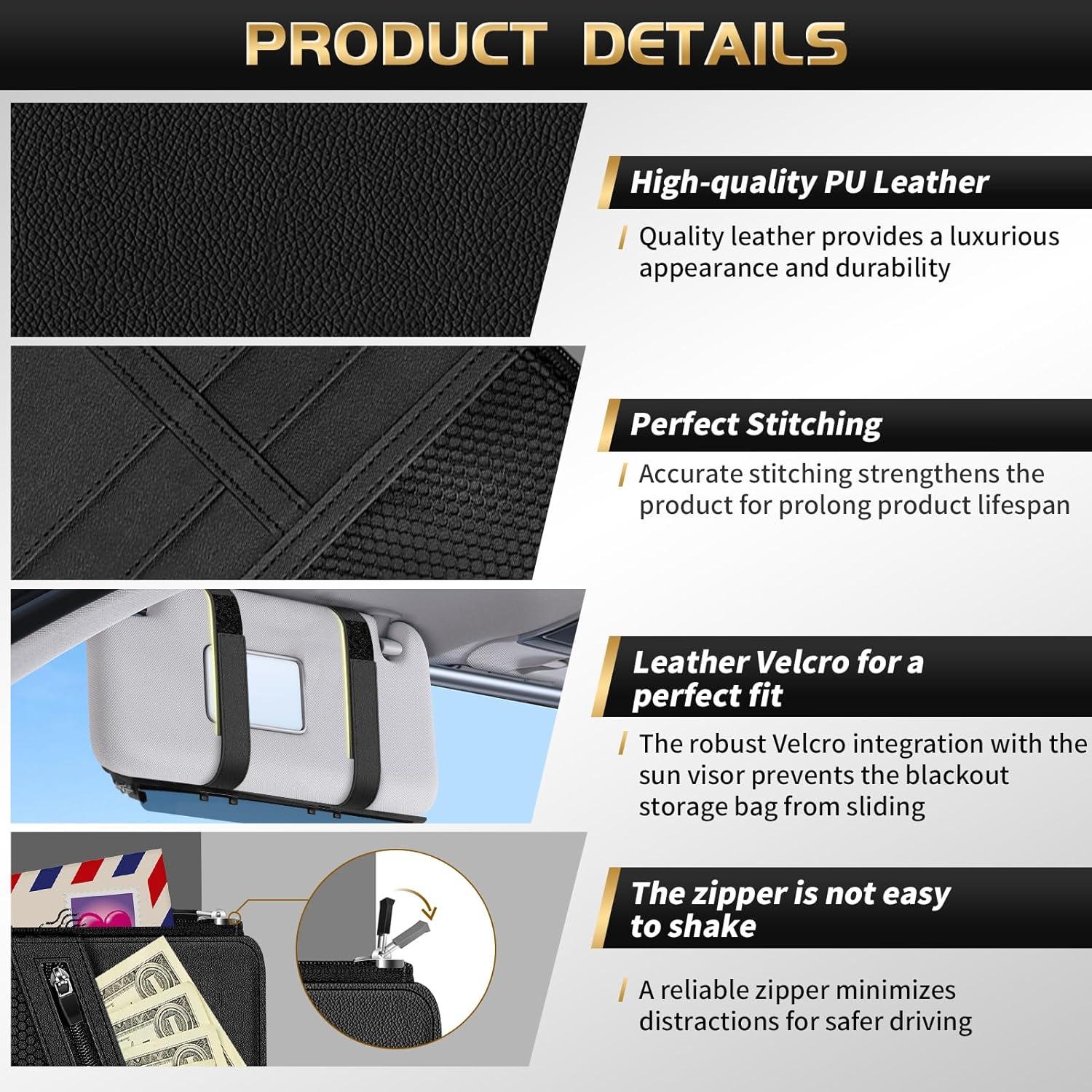 Extensor de Visera Solar Polarizada PJLJY con Organizador