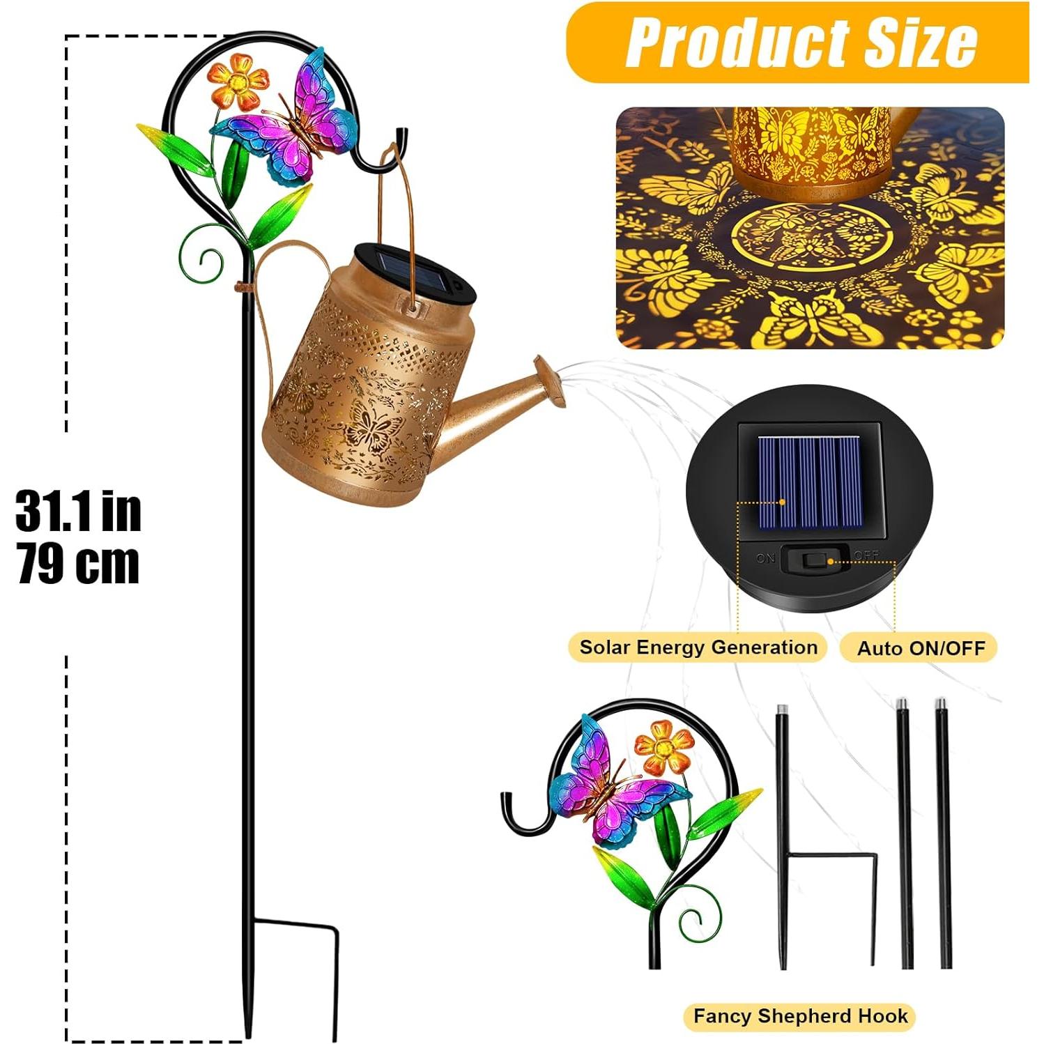 Lámpara Solar de Jardín TEDOF Mariposa Impermeable 12.7cm