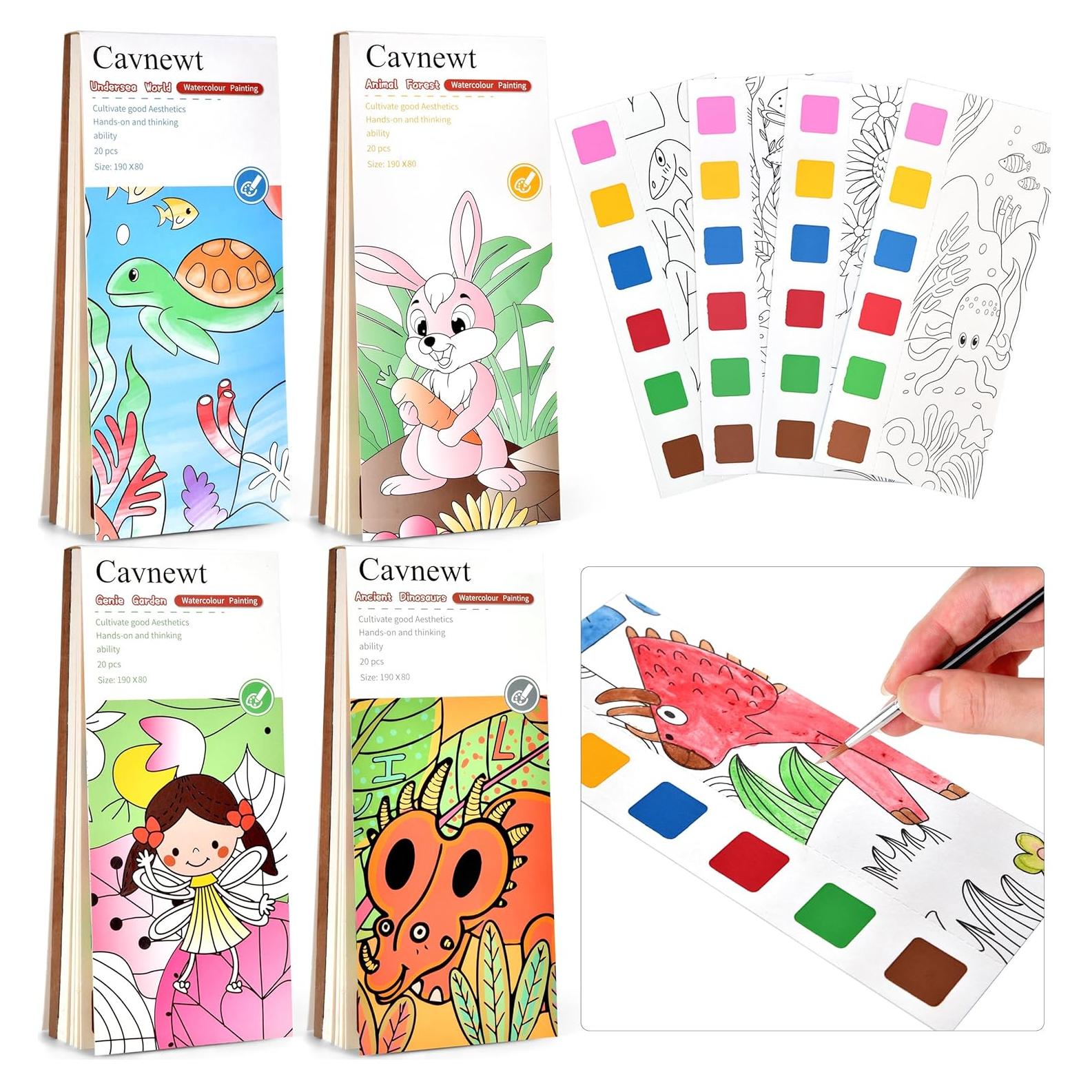 Set de Pintura Acuarela Cavnewt 4Pack para Niños