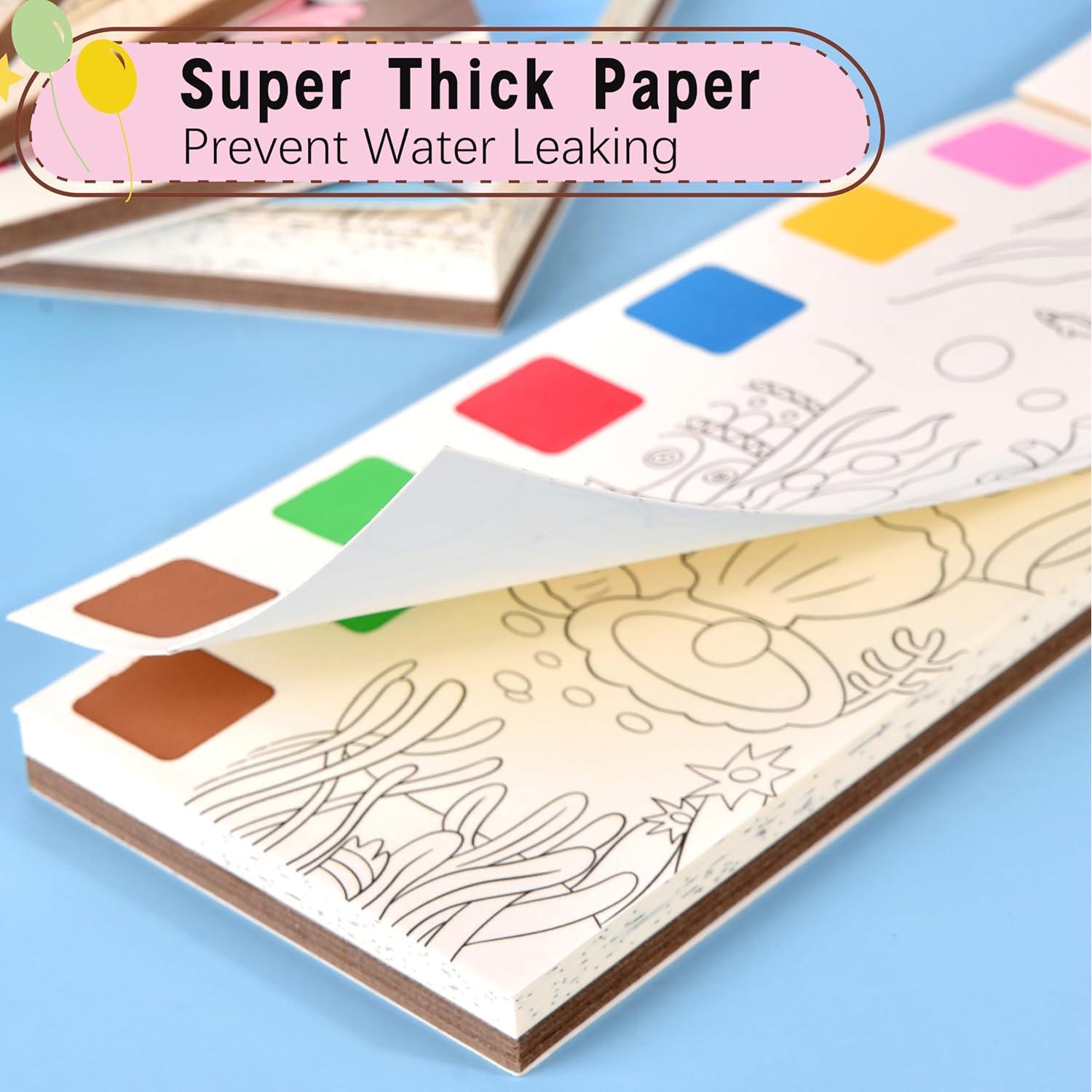 Set de Pintura Acuarela Cavnewt 4Pack para Niños