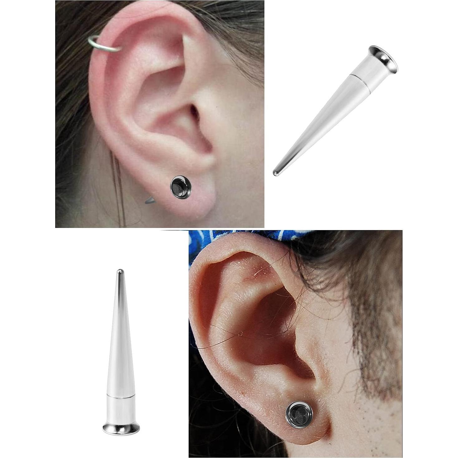 Kit de Estiramiento de Tapones para Orejas Vsnnsns 00G 10mm Acero Quirúrgico