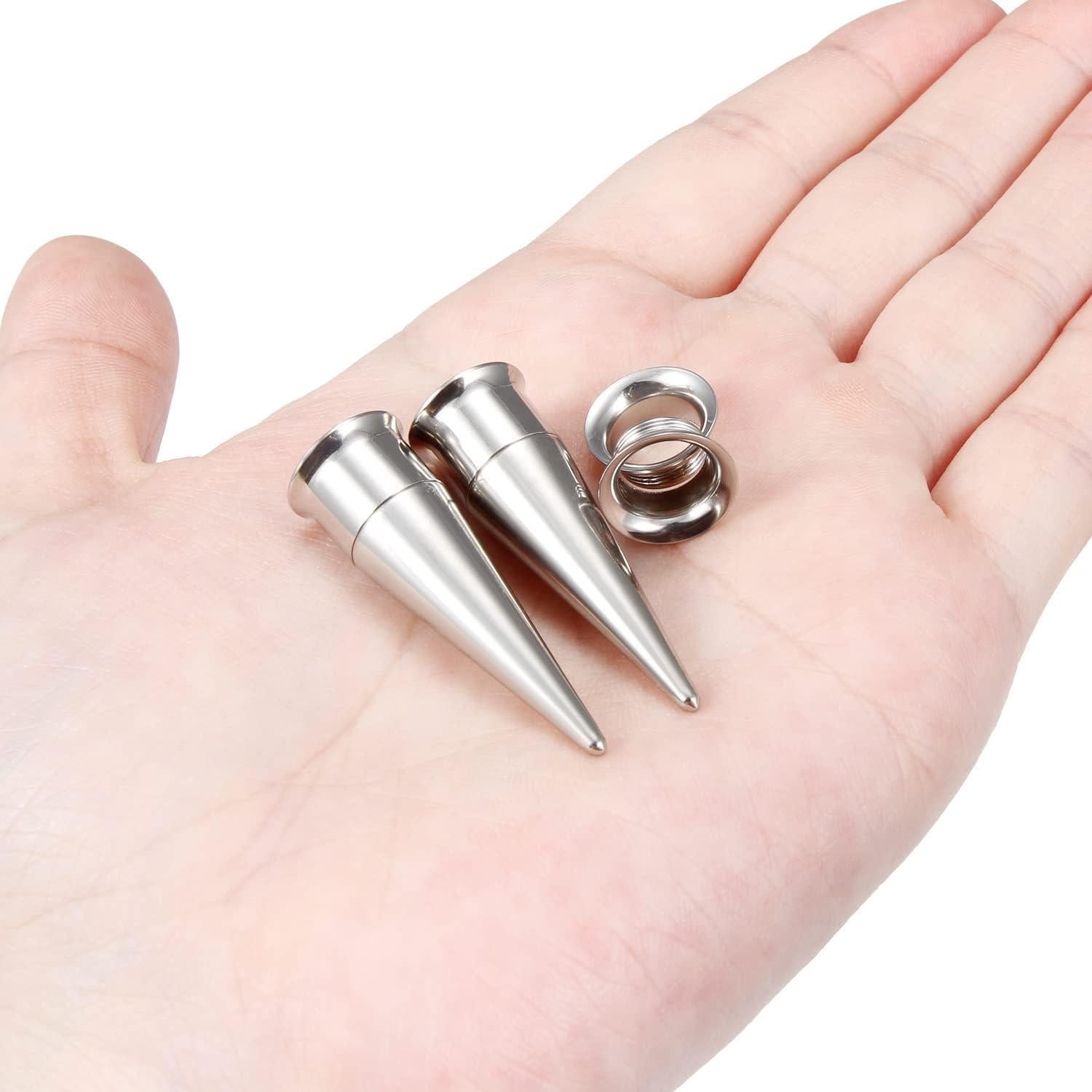 Kit de Estiramiento de Tapones para Orejas Vsnnsns 00G 10mm Acero Quirúrgico