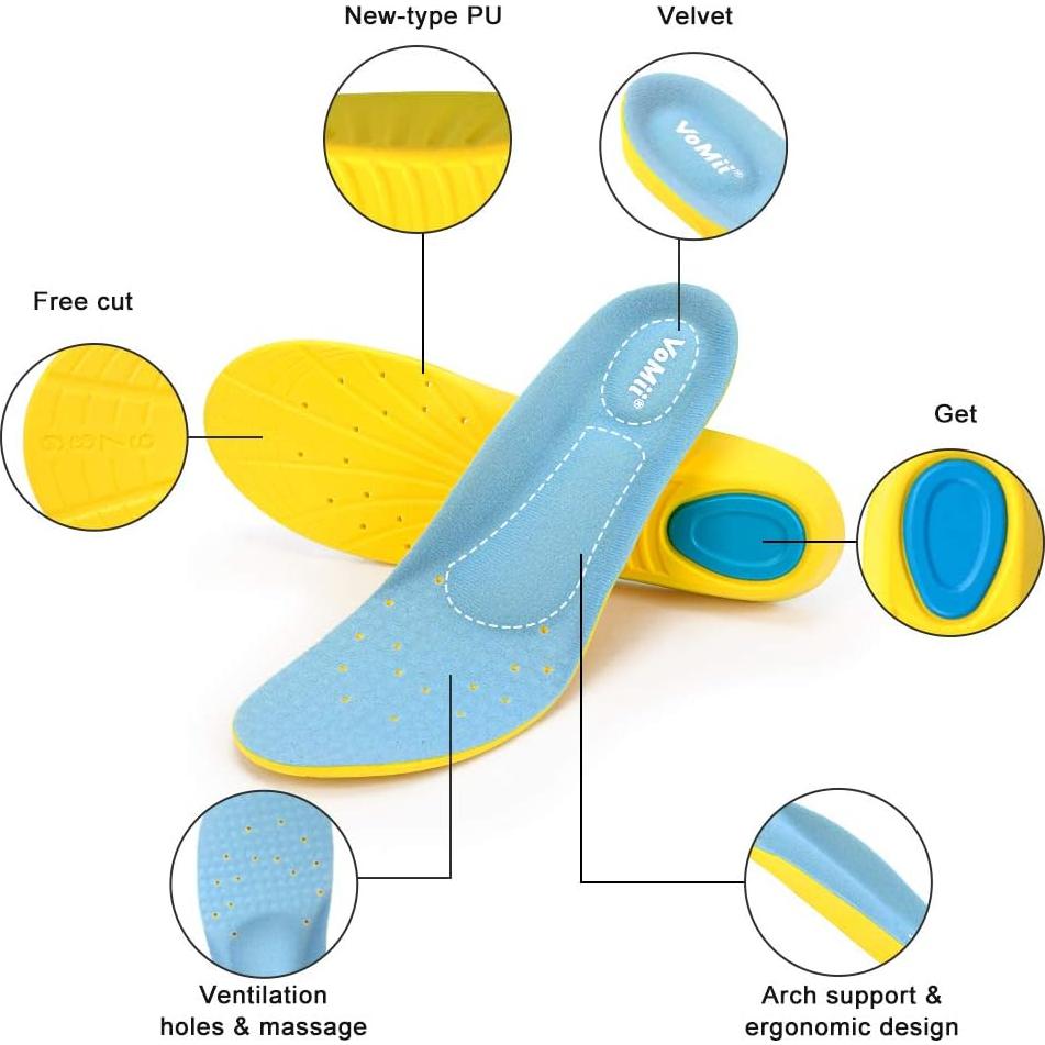 Plantillas ortopédicas VoMii espuma viscoelástica S Azul