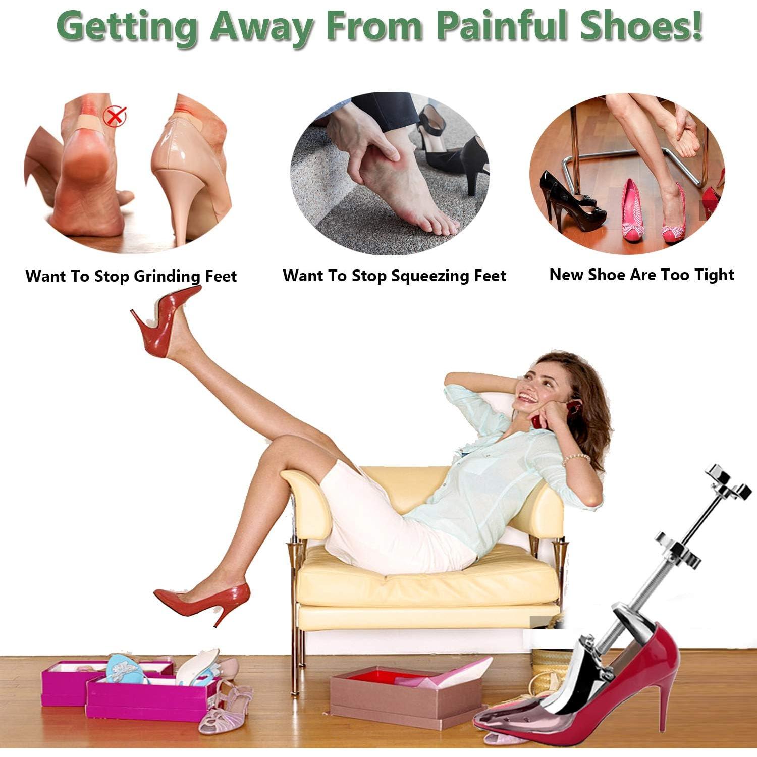 Estirador de Zapatos Profesional de Metal Ajustable 2 Piezas