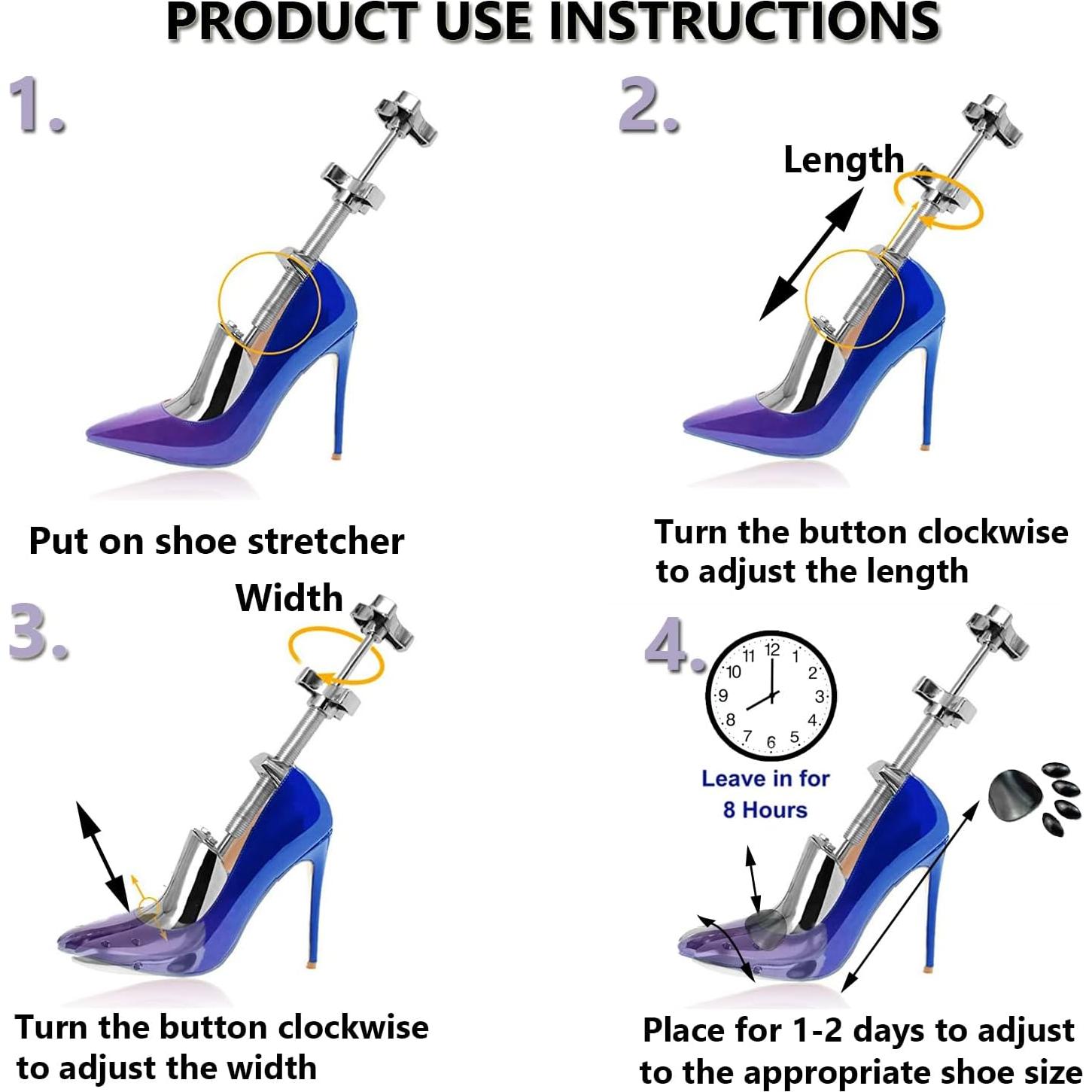 Estirador de Zapatos Profesional de Metal Ajustable 2 Piezas