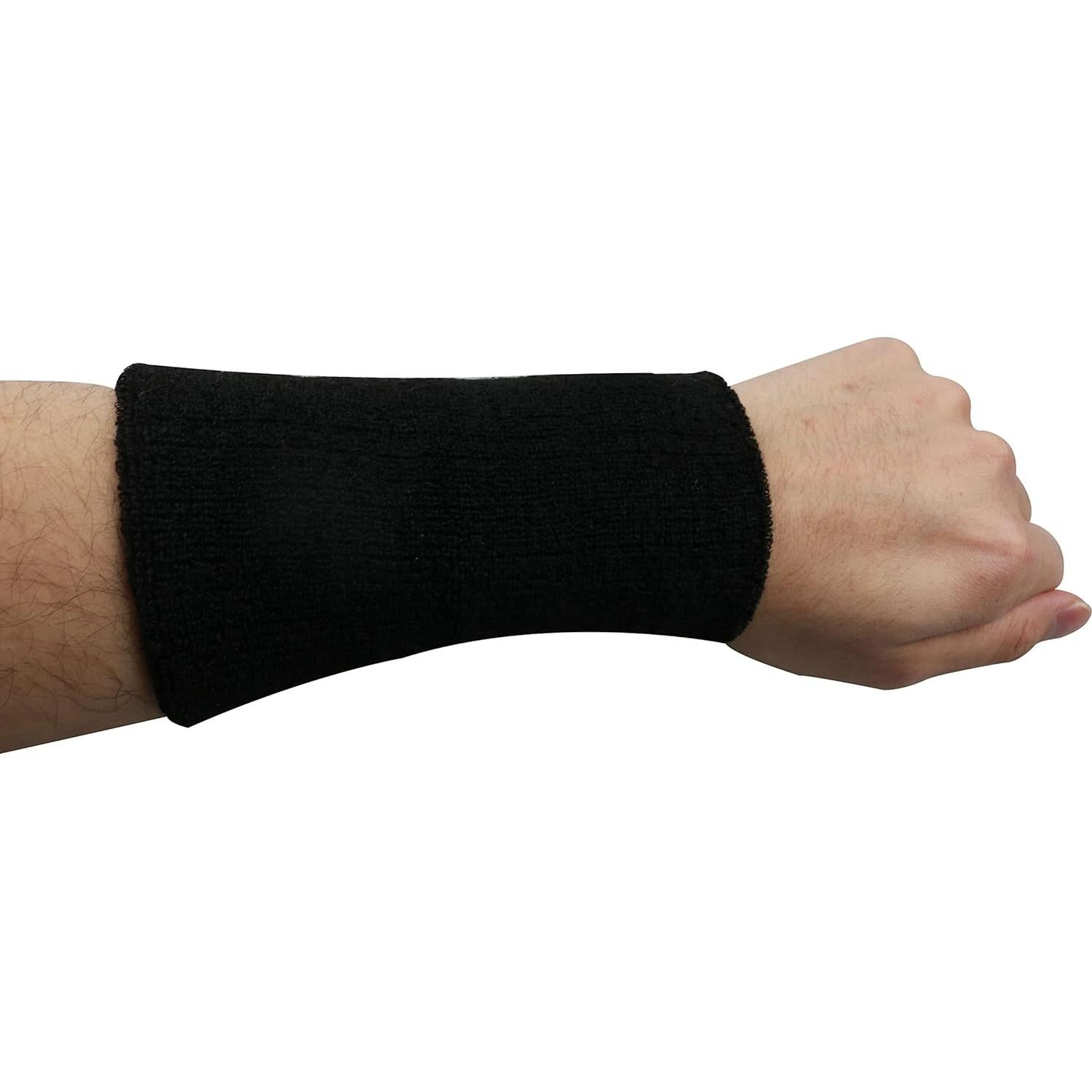 Banda de Sudor para Muñeca LINGXINXIN - 15 x 8 cm - Negro