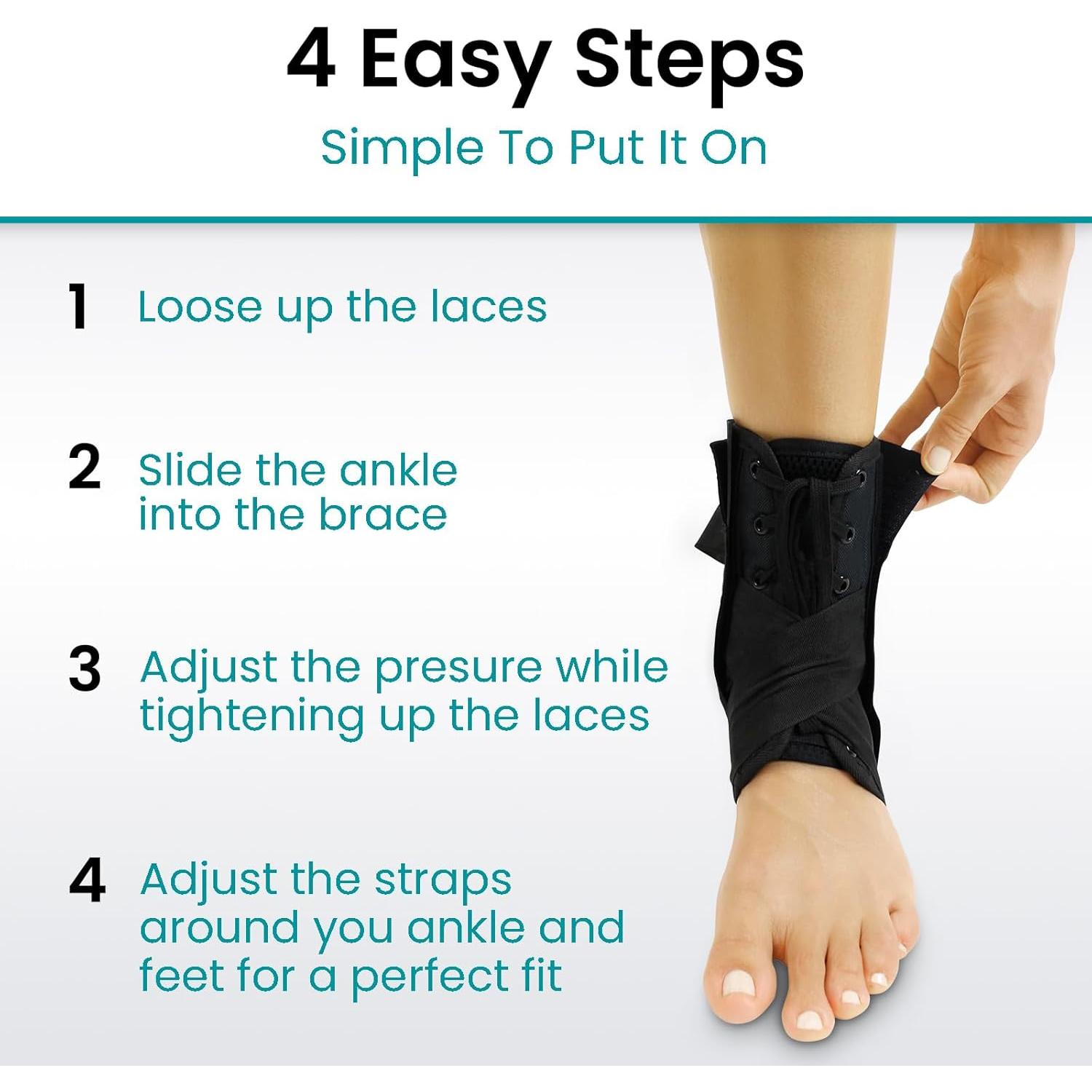 Férula de Tobillo Ajustable Vive Health - Soporte Unisex para Esguince