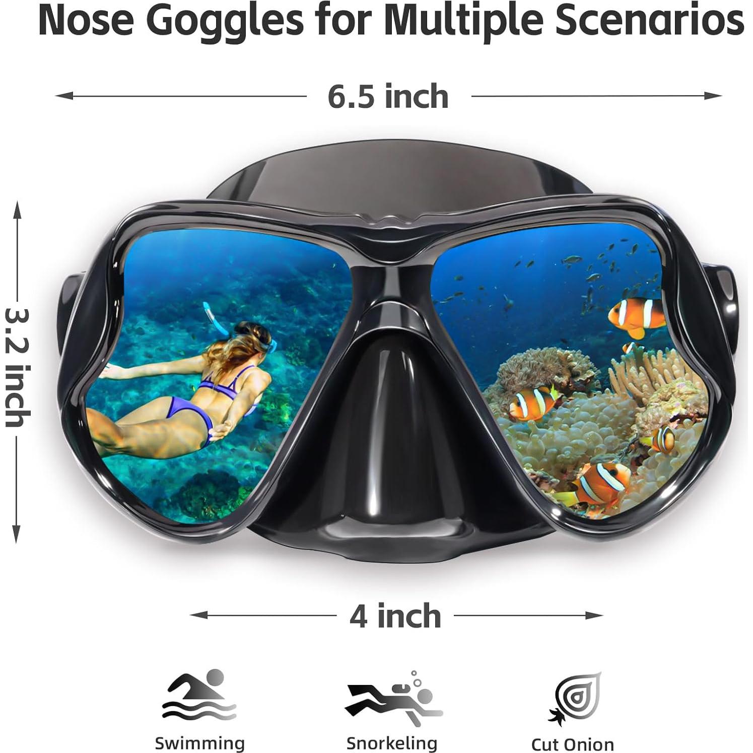 Gafas de natación Freela con cubierta para la nariz - Vista 180°