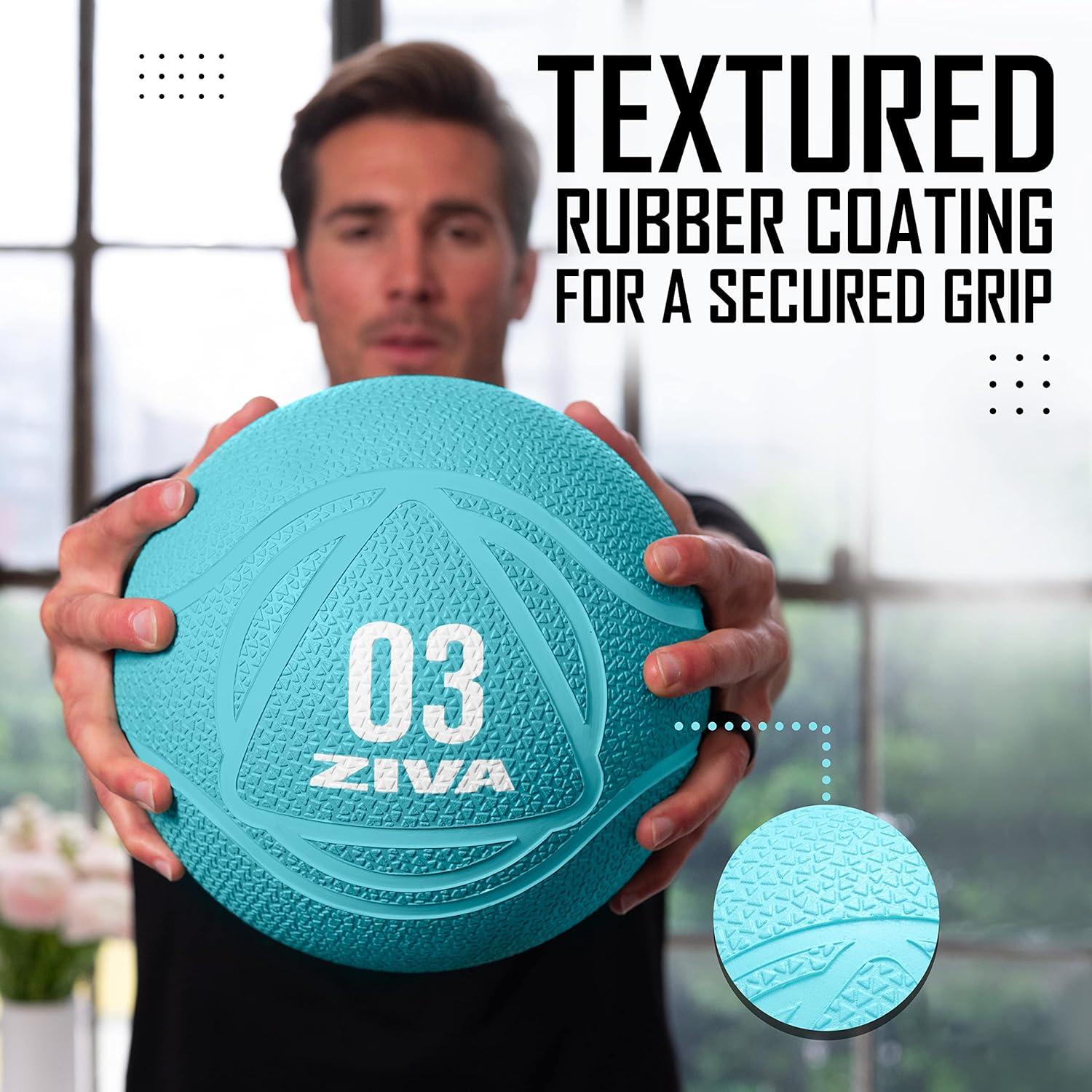 Bola Medicinal ZIVA 1.8 kg Turquesa - Goma Texturizada