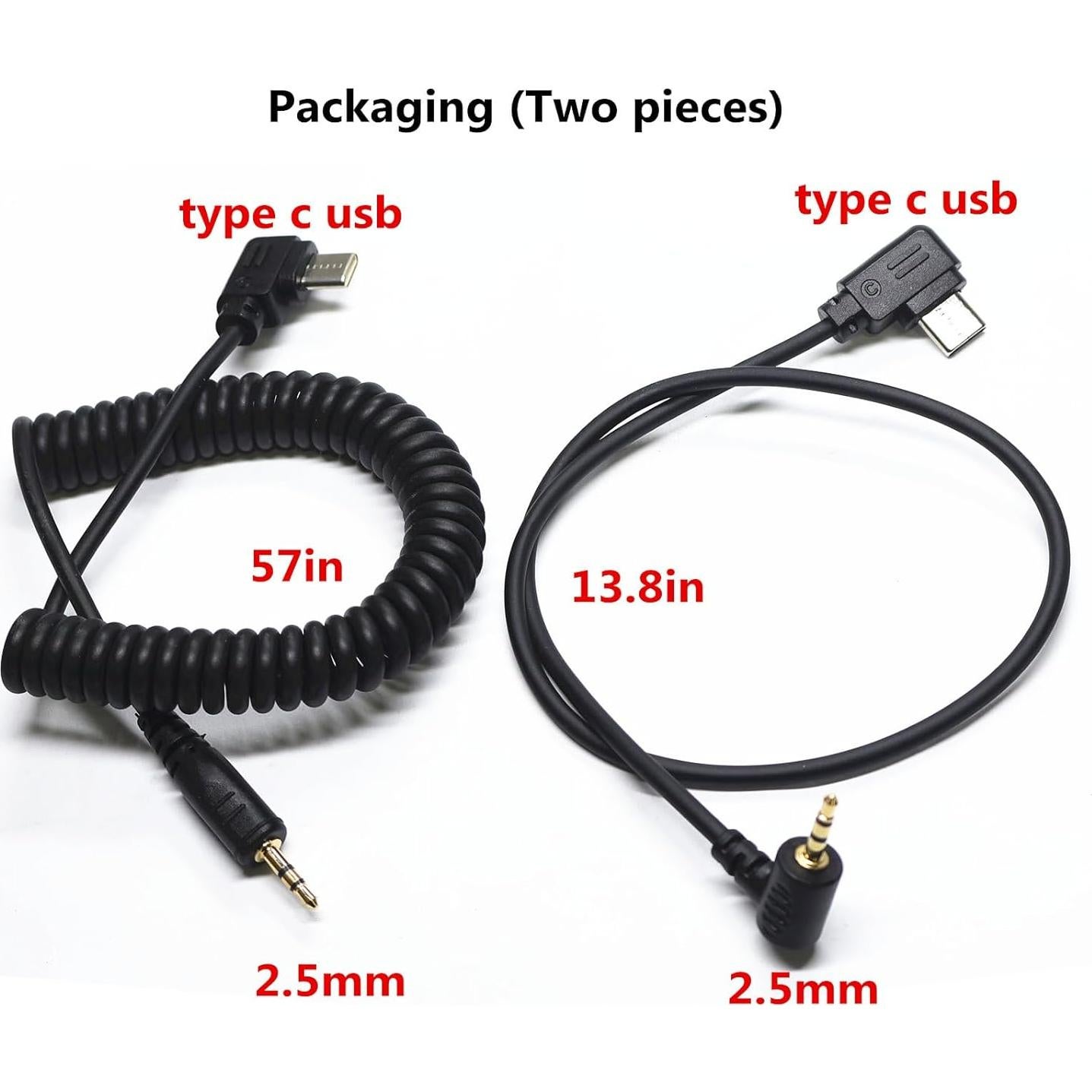 Cable de liberación obturador USB tipo C 2.5mm para Sony A7C II