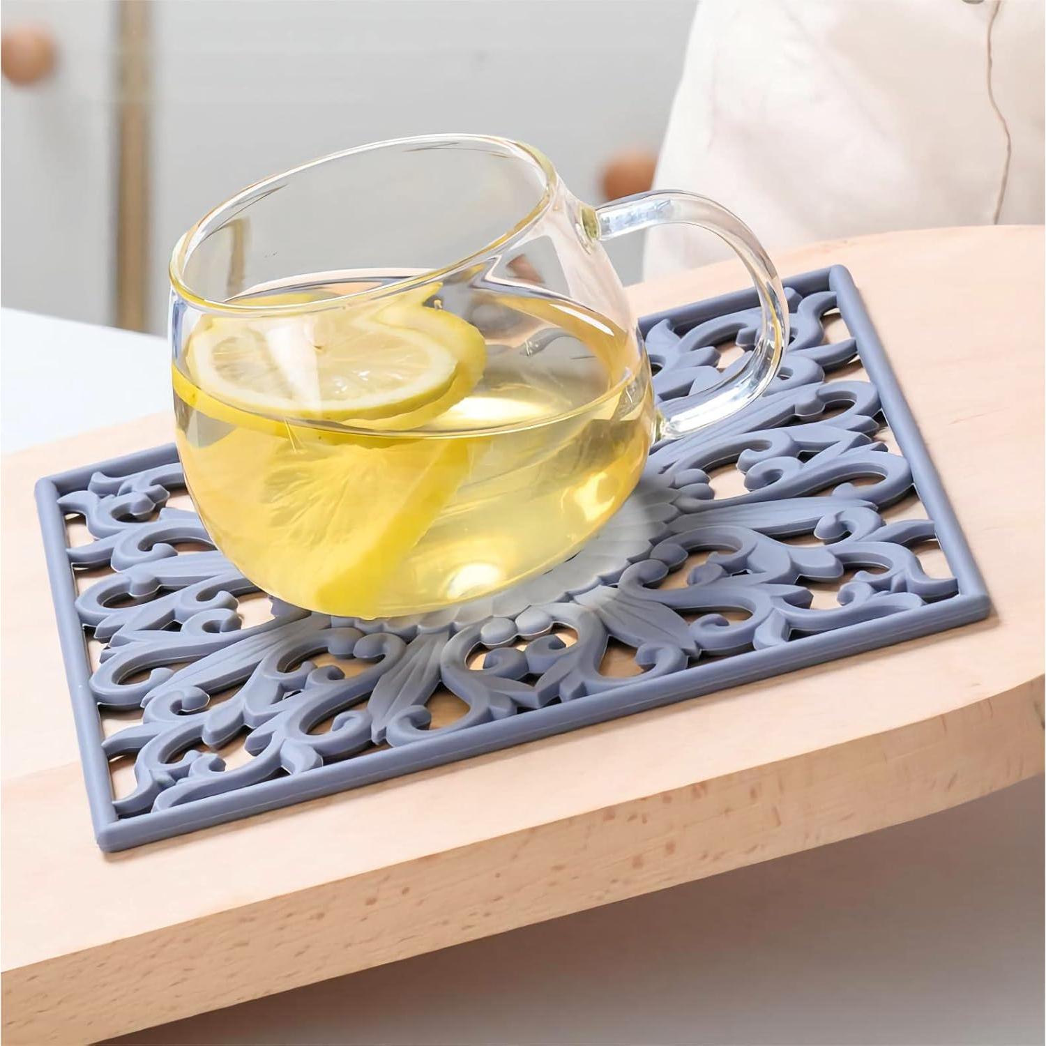 Trivetes de Silicona Kalsreui 3 Piezas Gris 18x18 cm