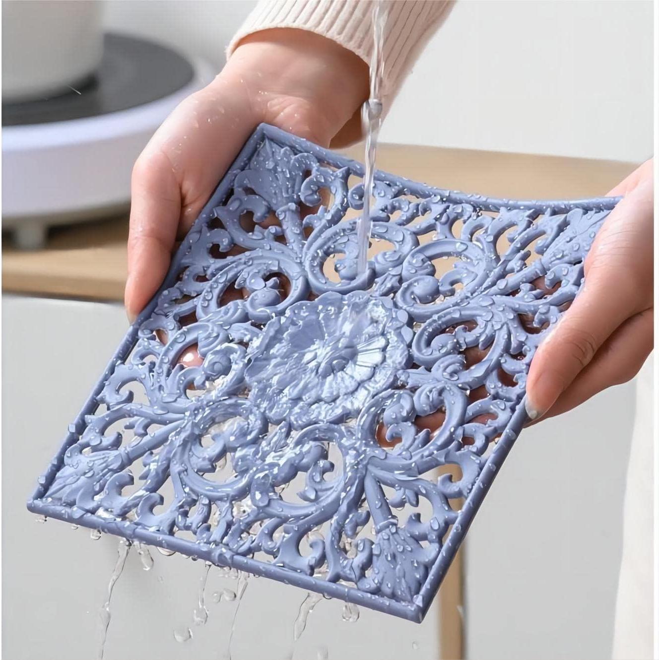 Trivetes de Silicona Kalsreui 3 Piezas Gris 18x18 cm