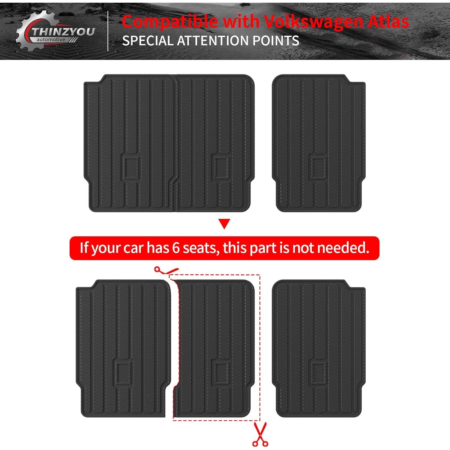 Tapete de Carga Trasero Thinzyou para Volkswagen Atlas 2018-2025