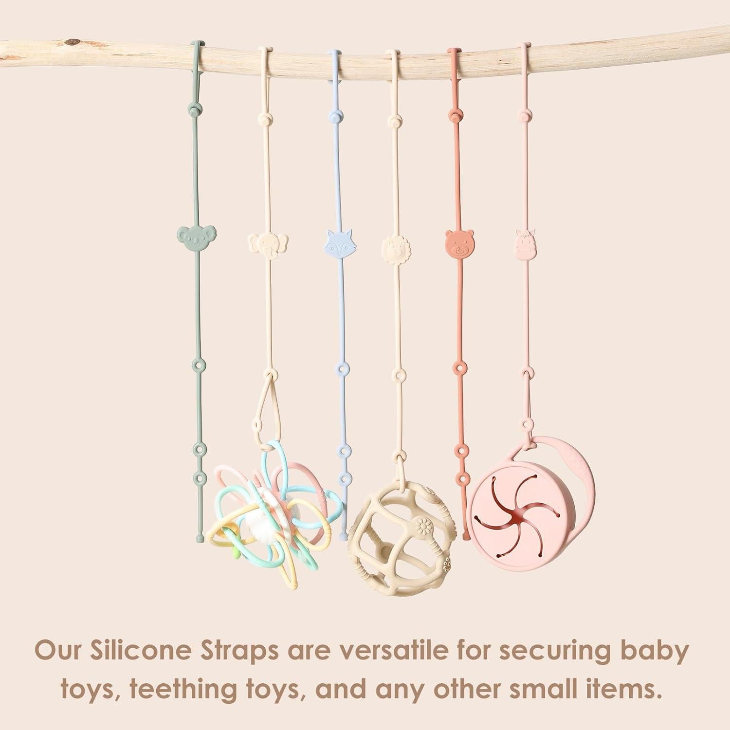 Correas de Silicona ROCCED para Juguetes de Bebé 6pcs